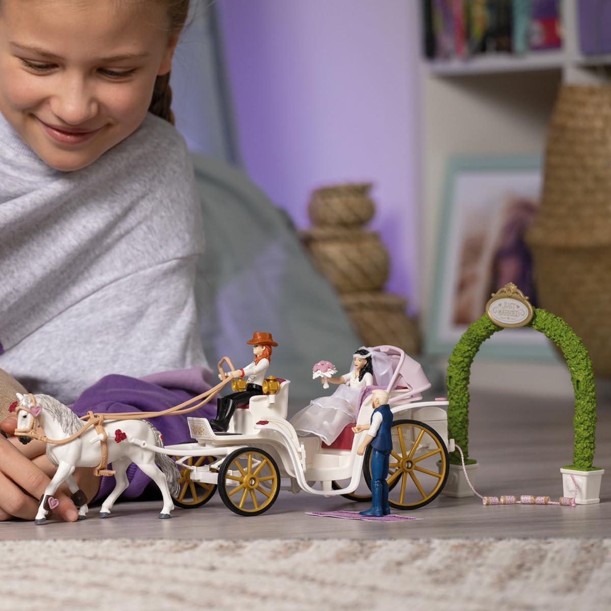 Carroza de Boda Schleich con Novios y Caballo Lipizzaner