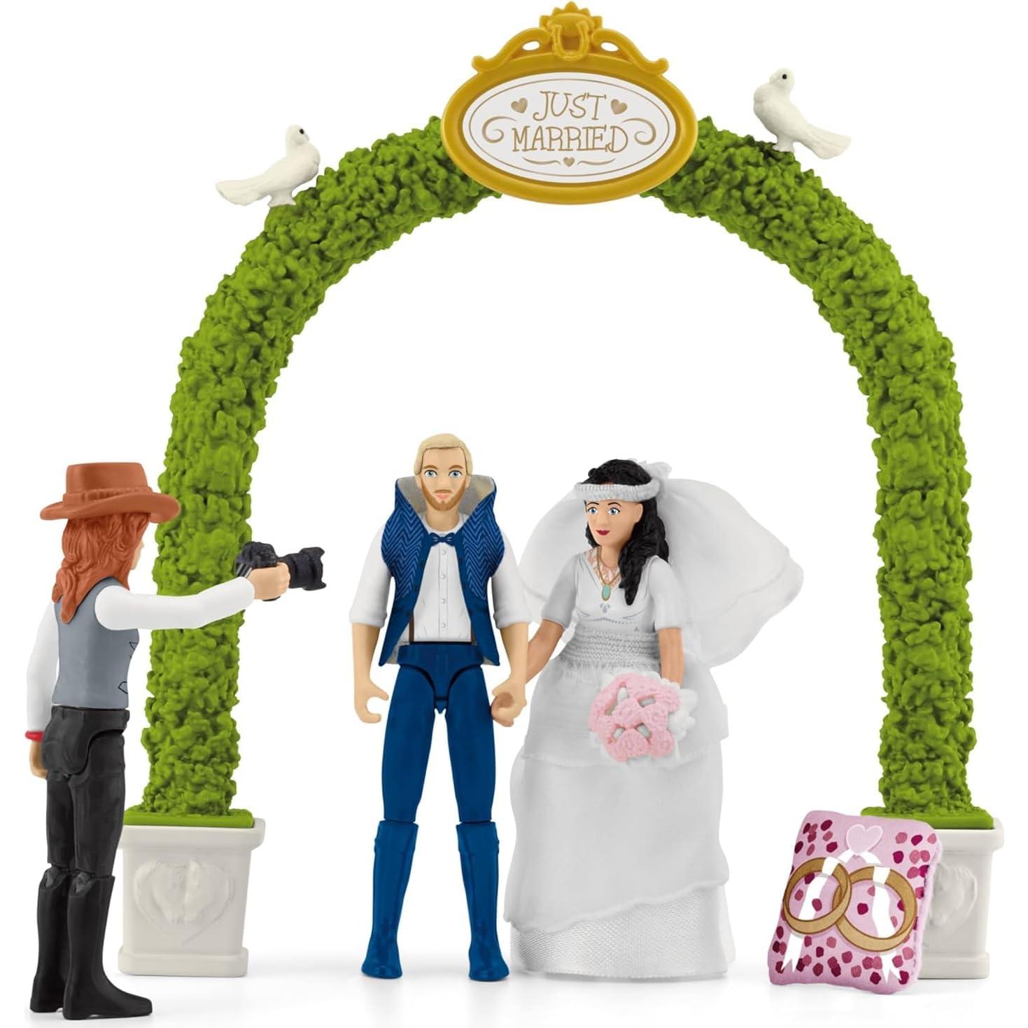 Carroza de Boda Schleich con Novios y Caballo Lipizzaner