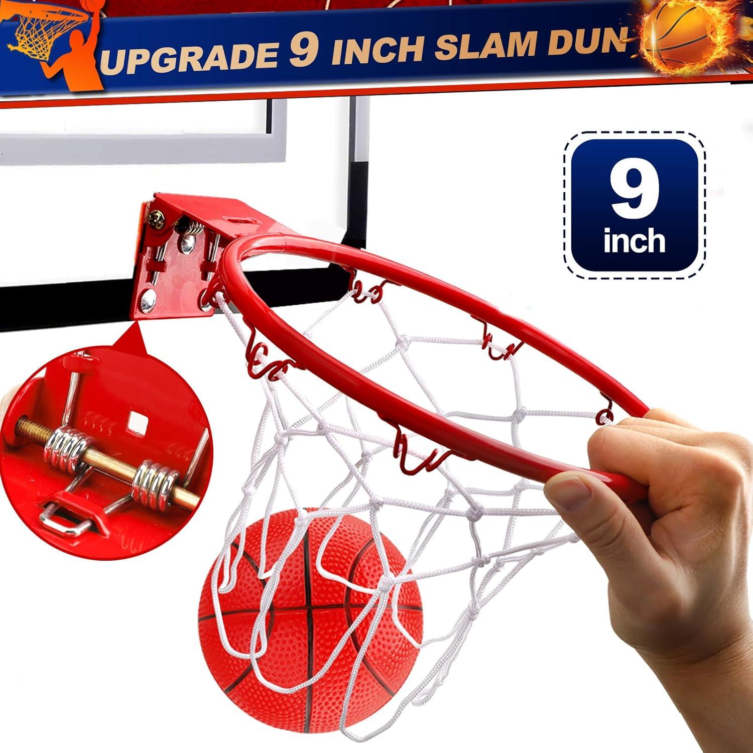 Aro de Baloncesto Mini Anzmtosn 9" para Puerta con 4 Balones