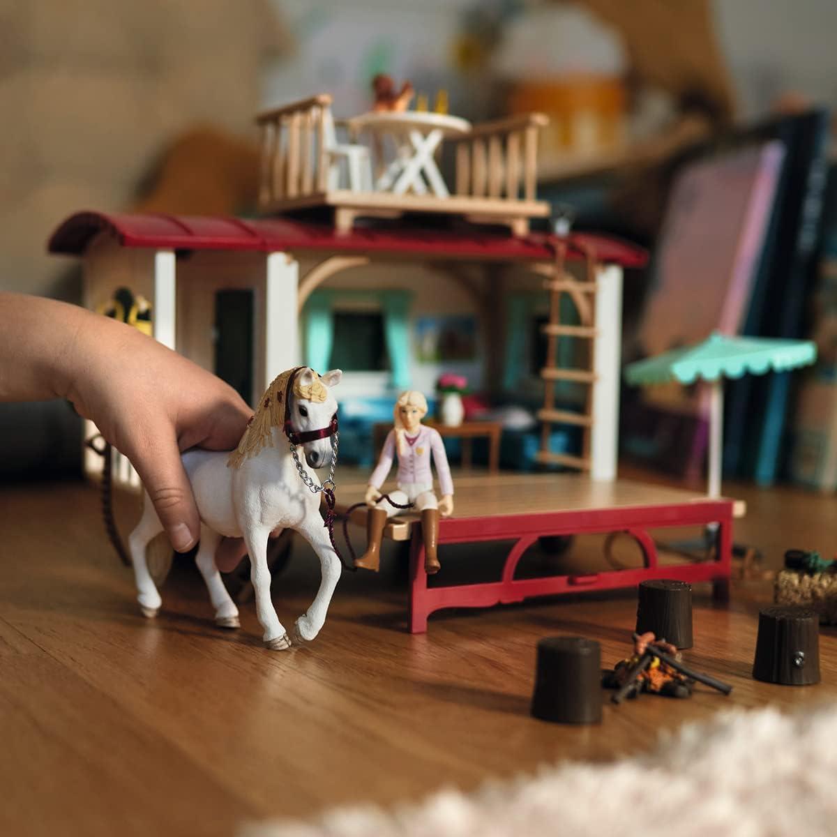 Juego de Caballos Schleich Horse Club 95 Piezas con Caravana