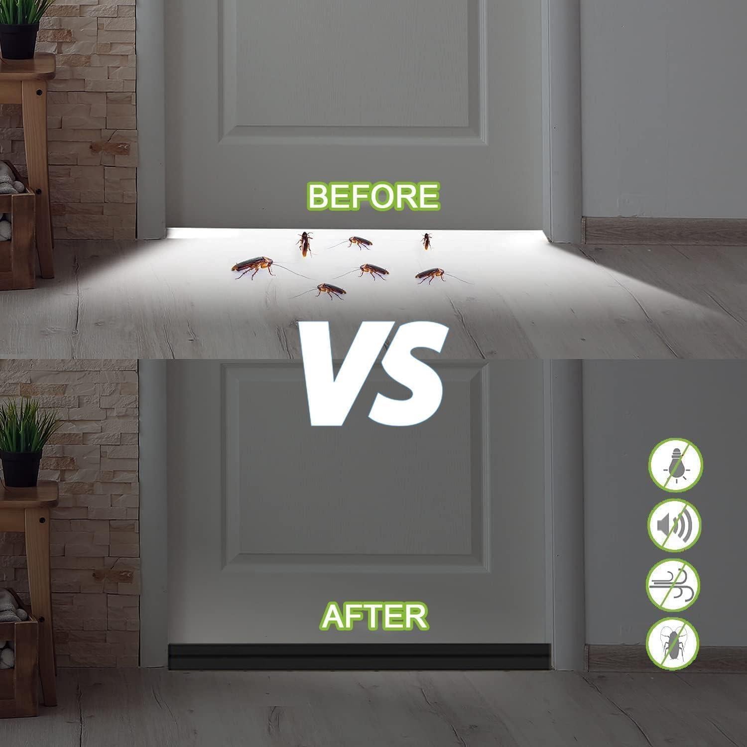 2 Tapones para Corrientes de Aire DINGLIAN 5.08cm x 99.06cm Negro