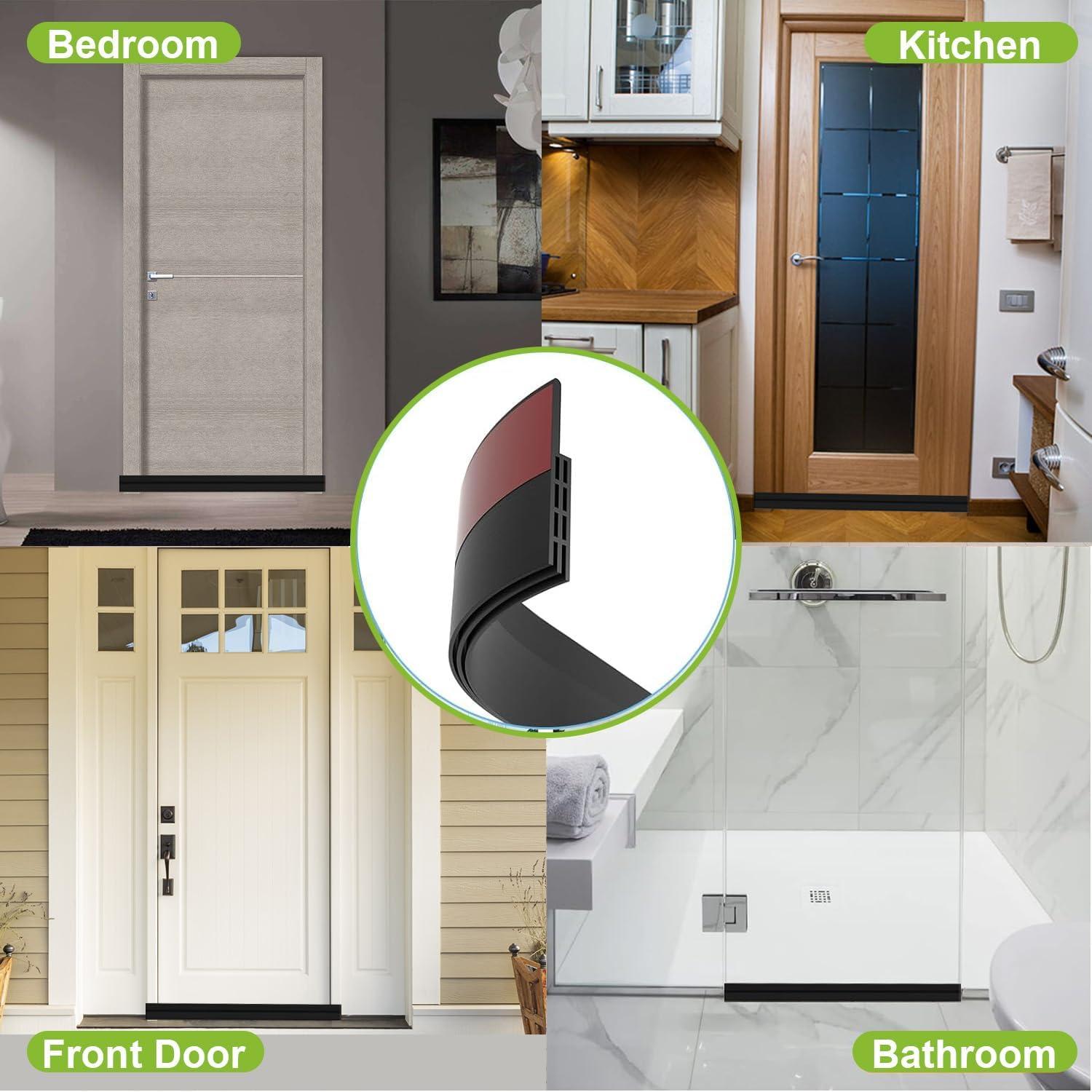 2 Tapones para Corrientes de Aire DINGLIAN 5.08cm x 99.06cm Negro