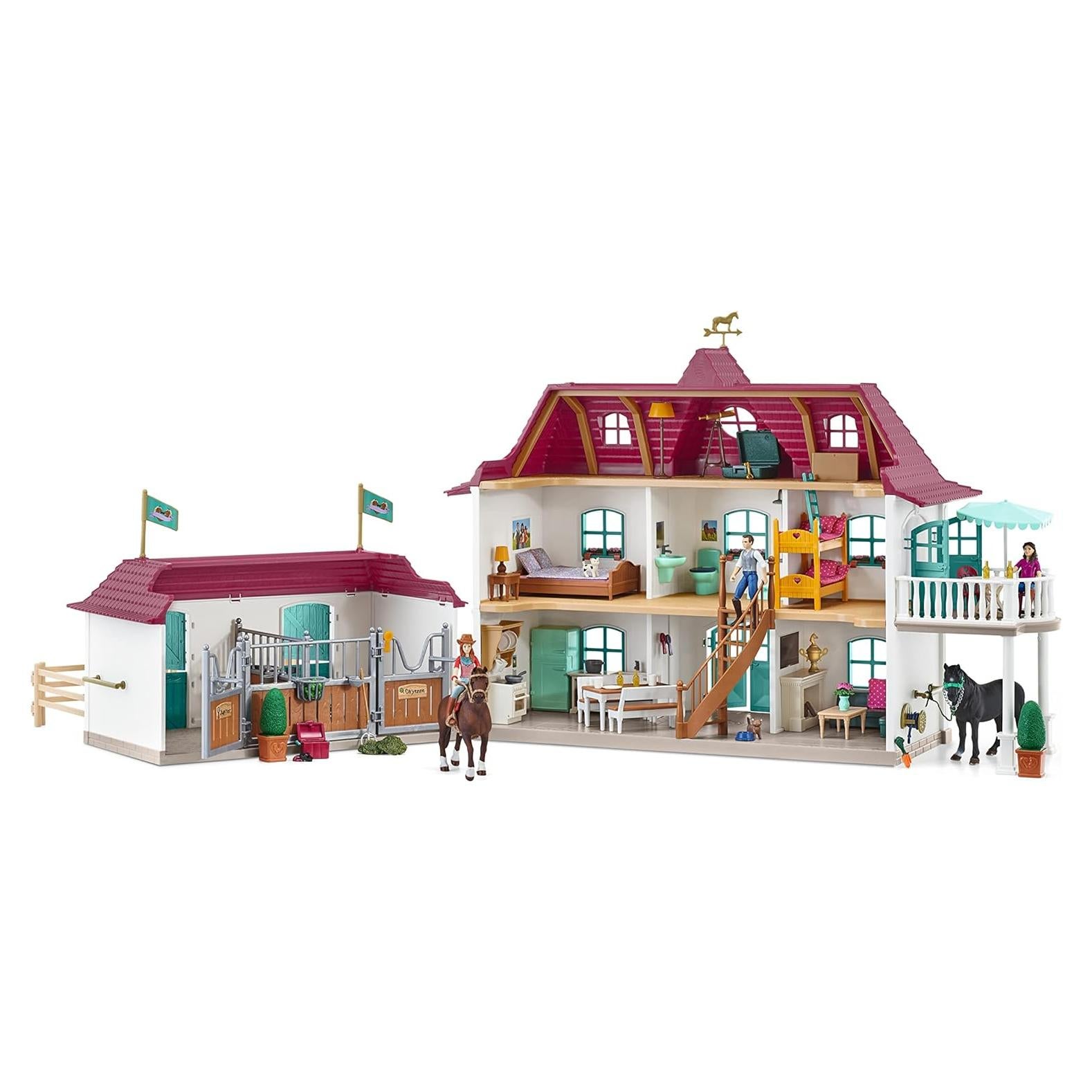 Juego de Caballos Schleich Casa de Campo 70 Piezas 5-12 Años