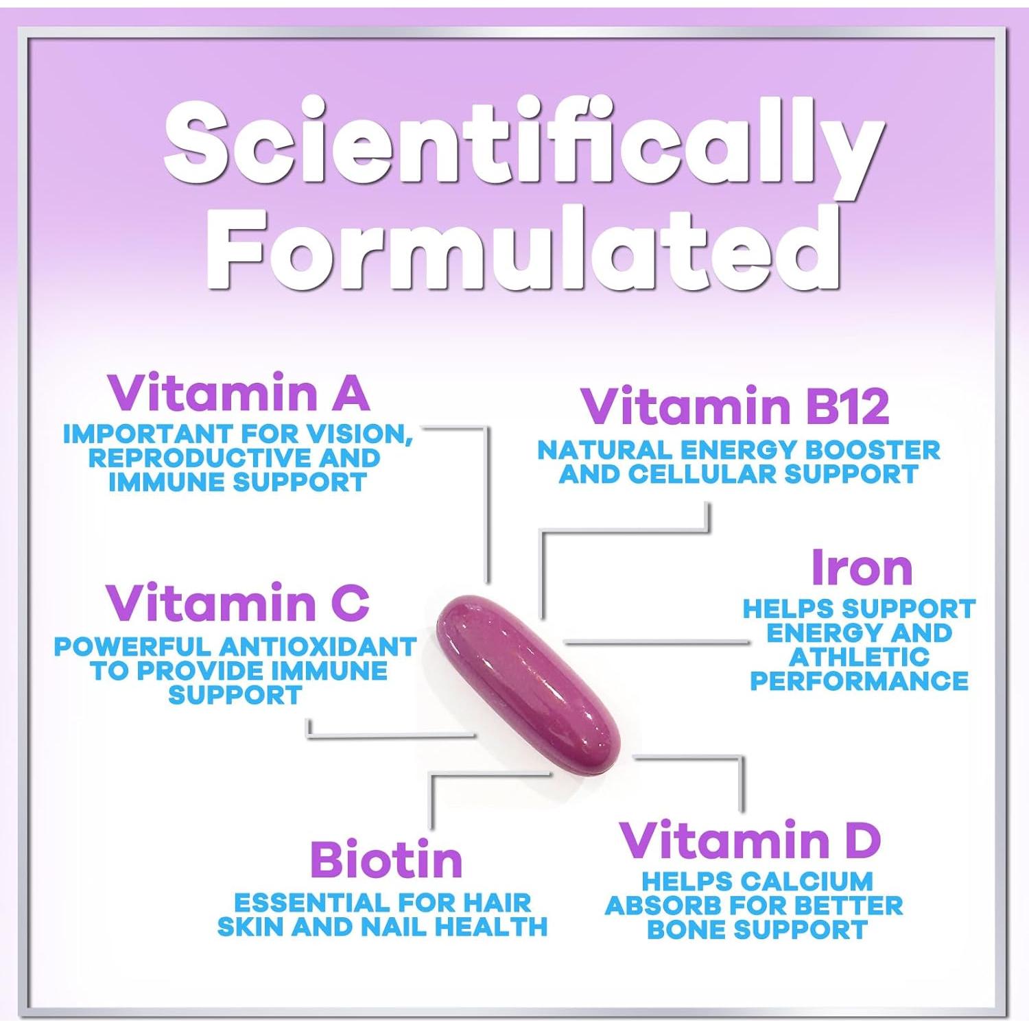 Multivitamina para Mujeres Hello Lovely! 60 Gelatinas con Biotina y Vitaminas