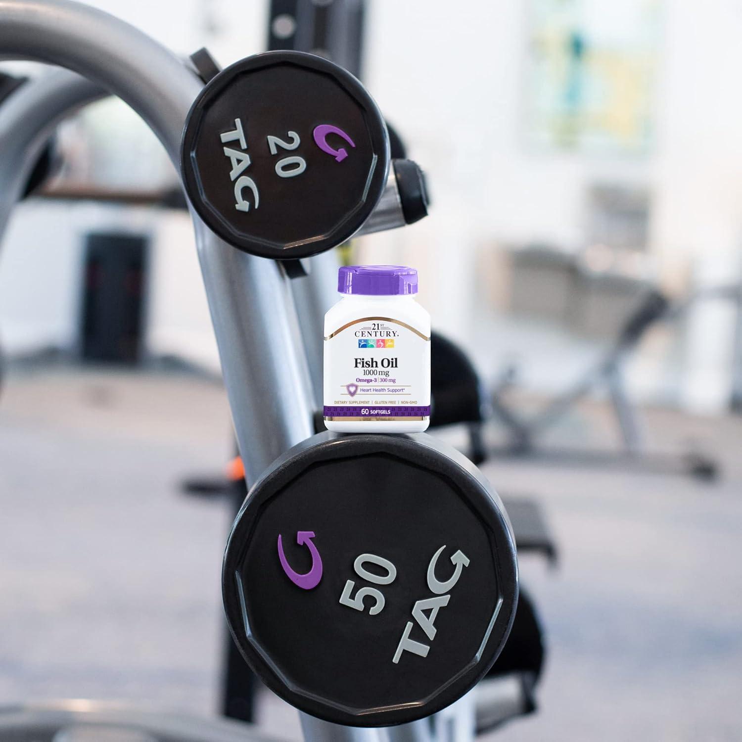 Aceite de Pescado Omega-3 21st Century 1000 mg 180 Cápsulas