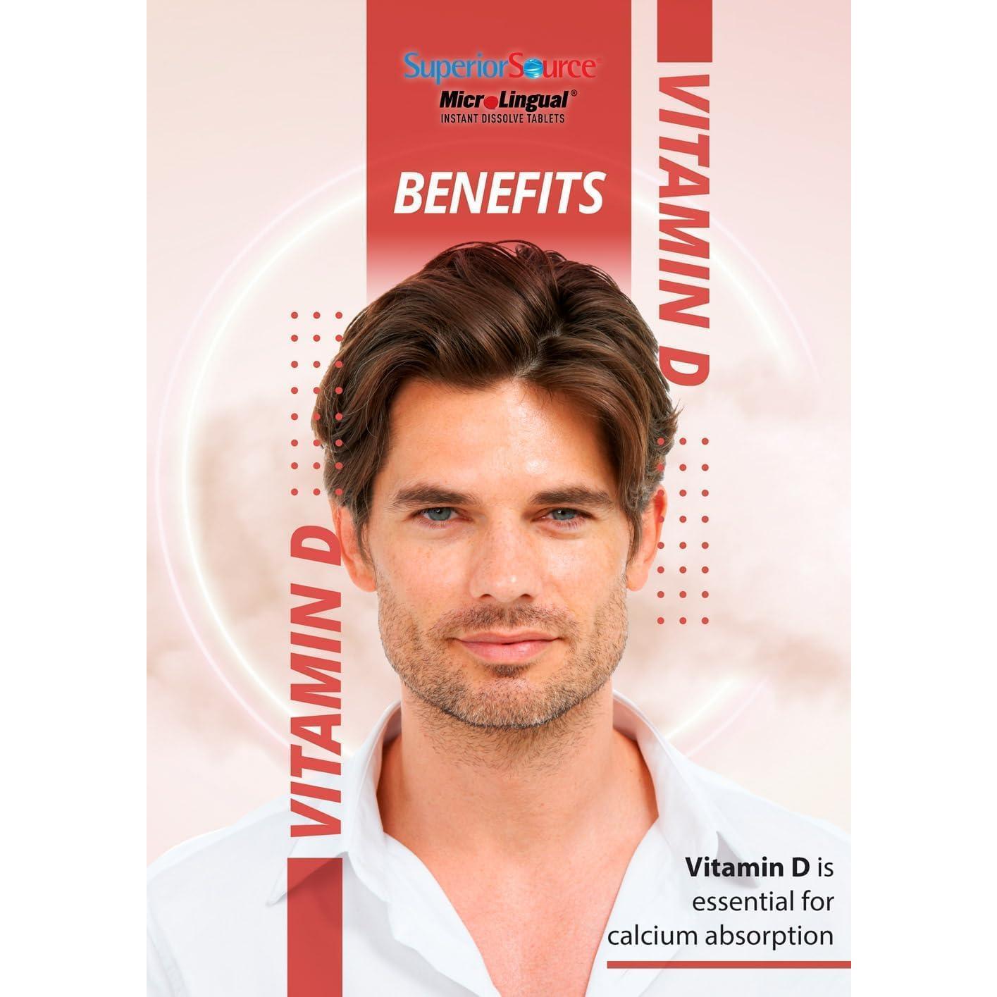 Vitamina D3 1000 UI Superior Source - 100 Tabletas Sublinguales