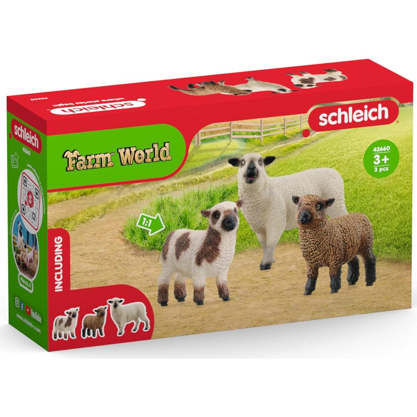 Set de Ovejas Schleich - Southdown Babydoll y Hampshire