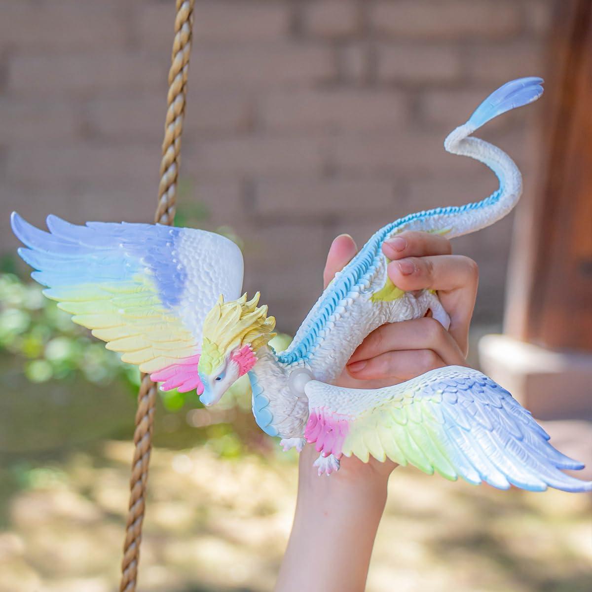 Figurita Dragón Arcoíris Schleich 30 cm Alas Móviles 5+