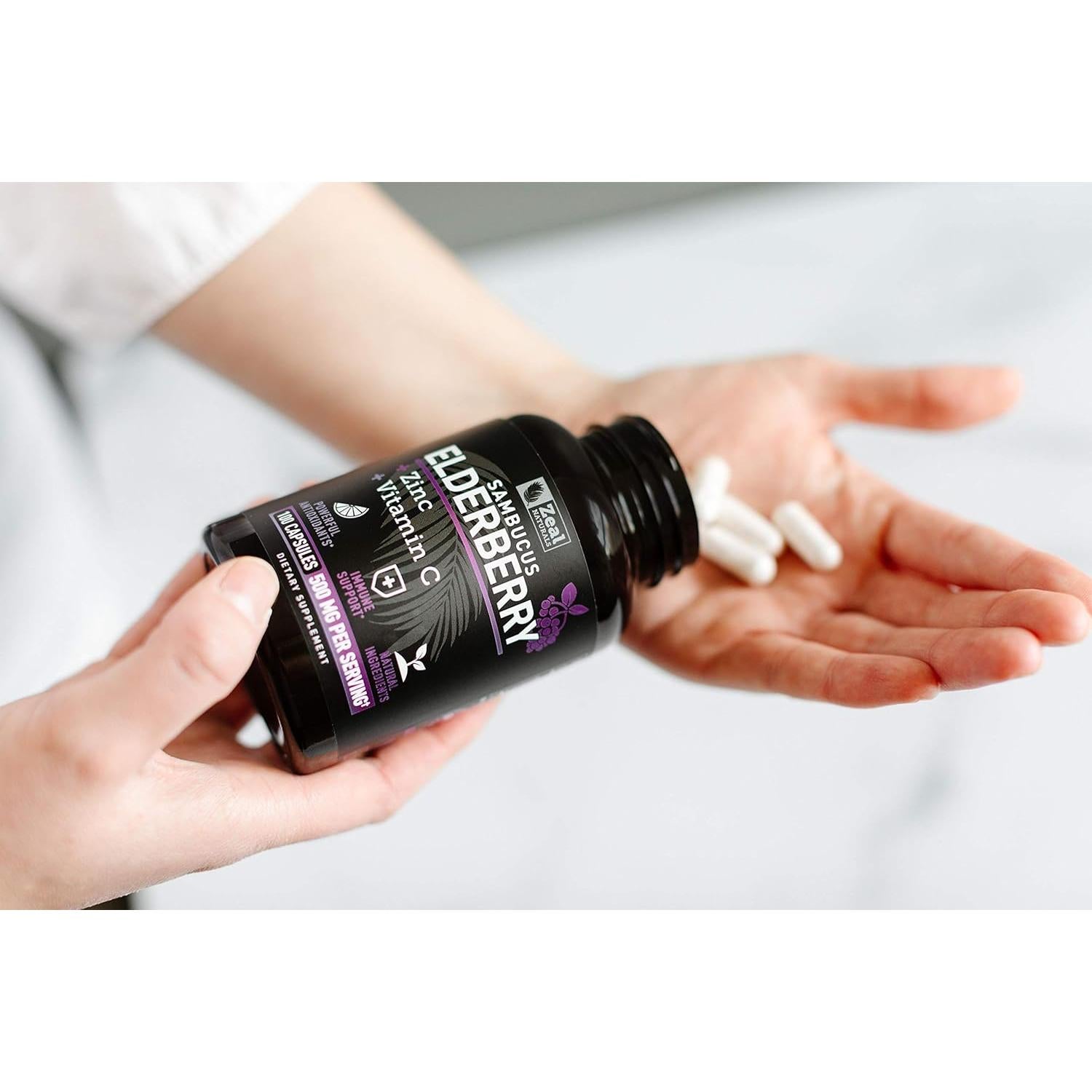 Cápsulas de Saúco Zeal Naturals 500mg + Zinc + Vitamina C