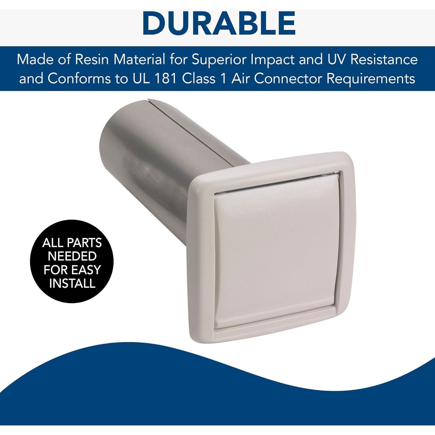 Kit de Conductos de Pared Flexible Broan-NuTone WVK2A 9 Piezas 10.16 cm