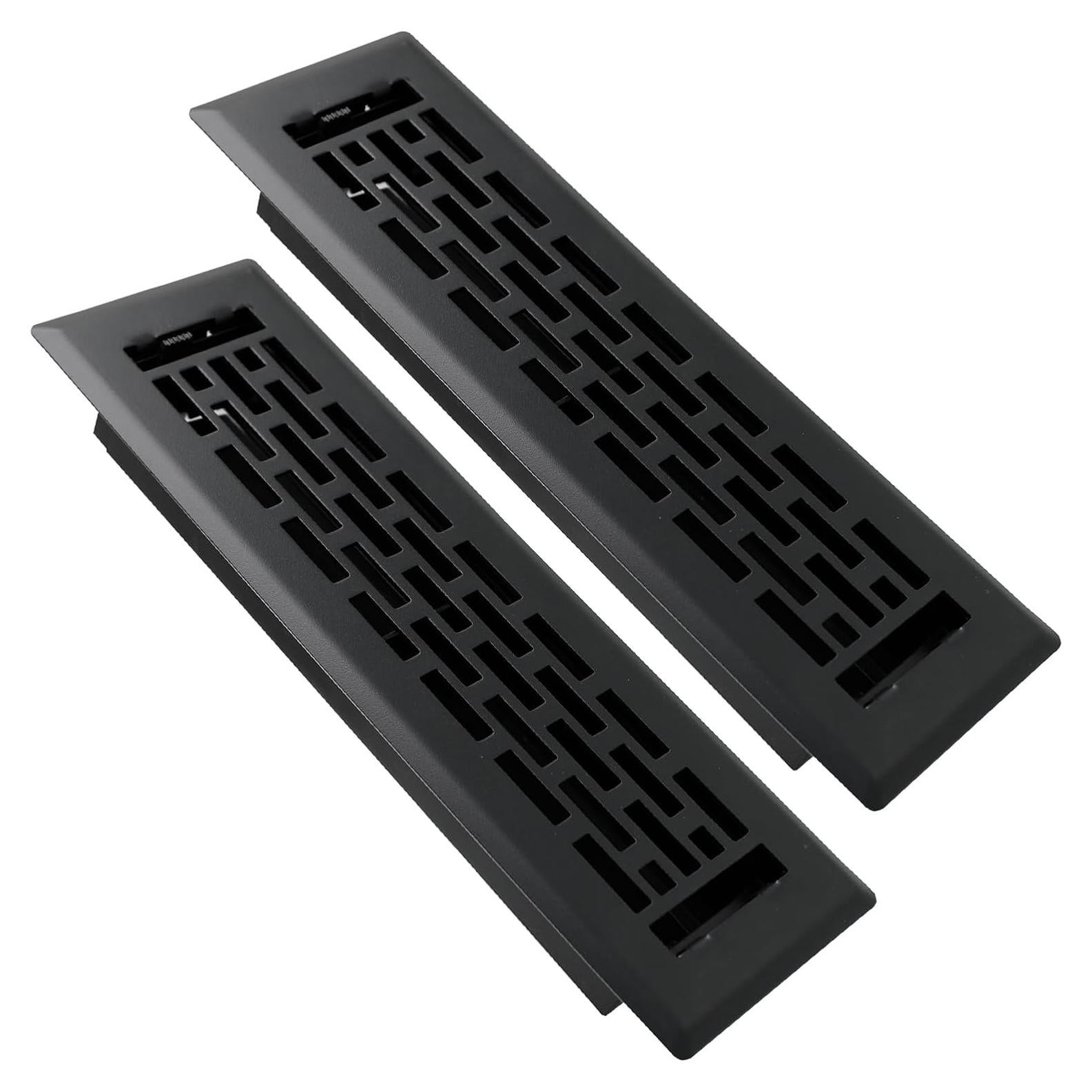 Rejillas de Piso Ajustables SANYCASA 5x25cm Acero Negro Mate