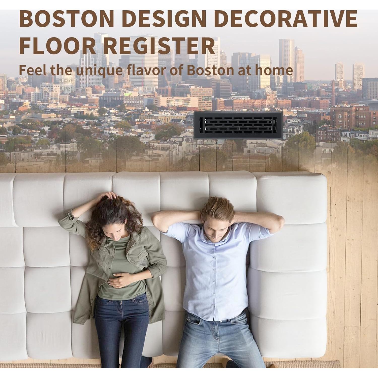 Rejillas de Piso Ajustables SANYCASA 5x25cm Acero Negro Mate