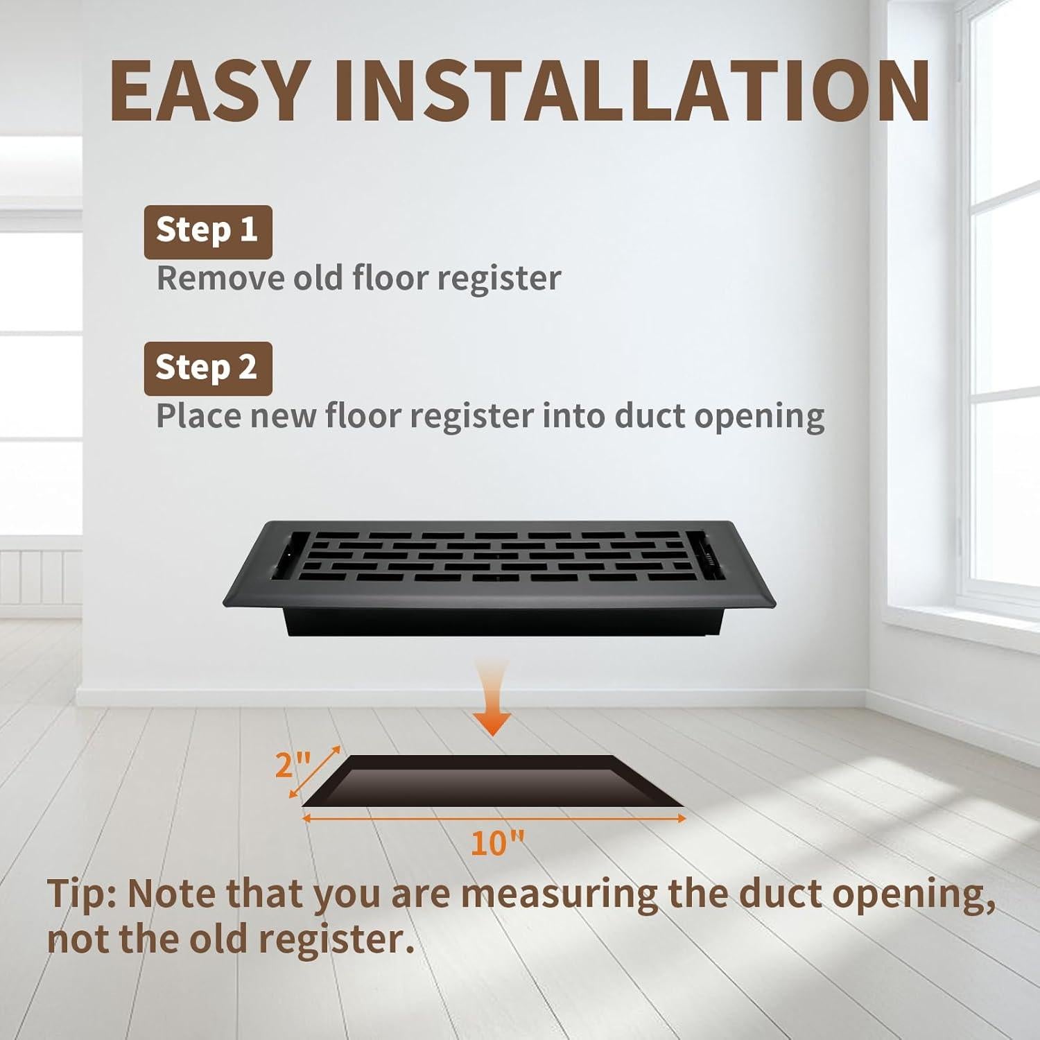 Rejillas de Piso Ajustables SANYCASA 5x25cm Acero Negro Mate