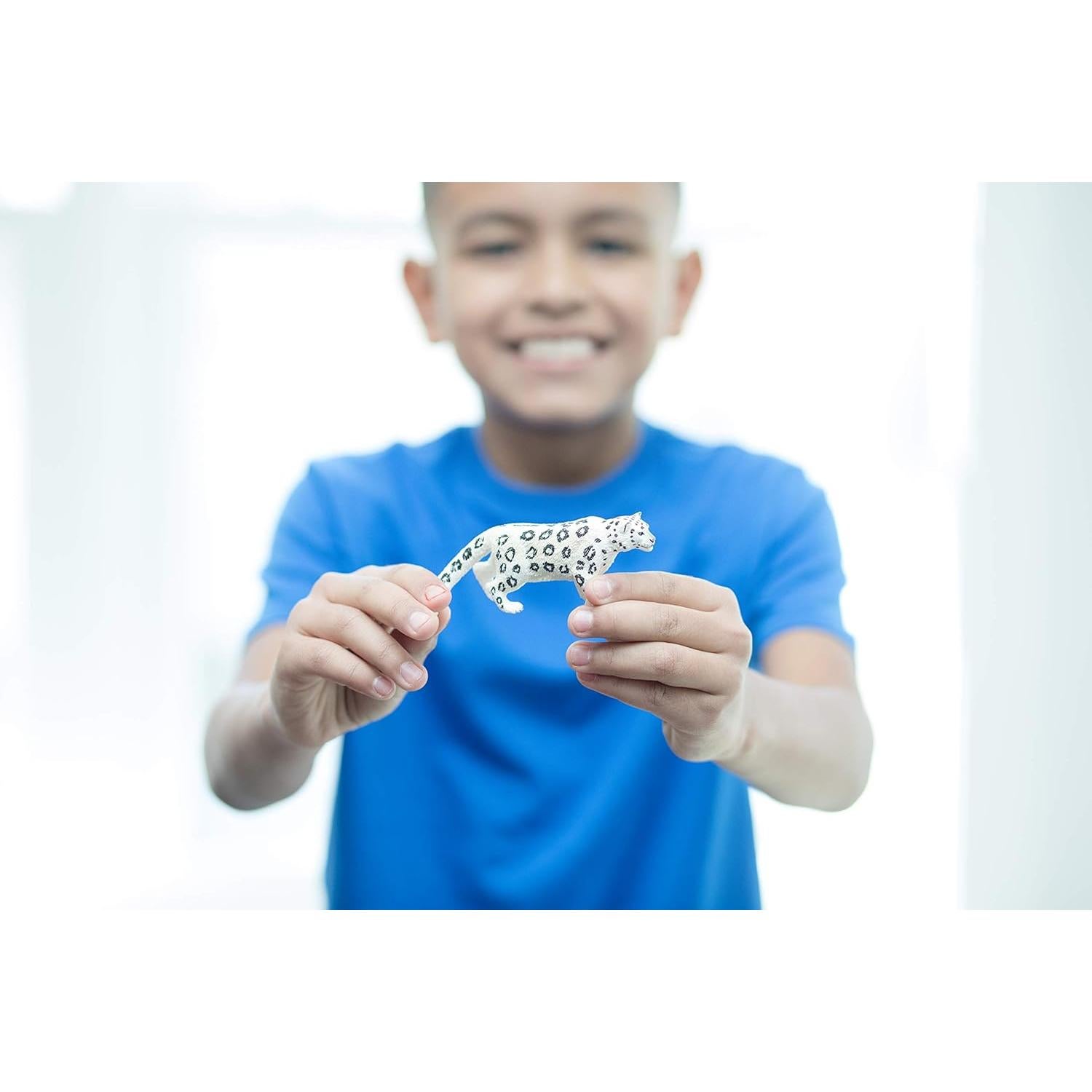 Figurita Leopardo de Nieve Schleich 10x10x4 cm Juguete Educativo