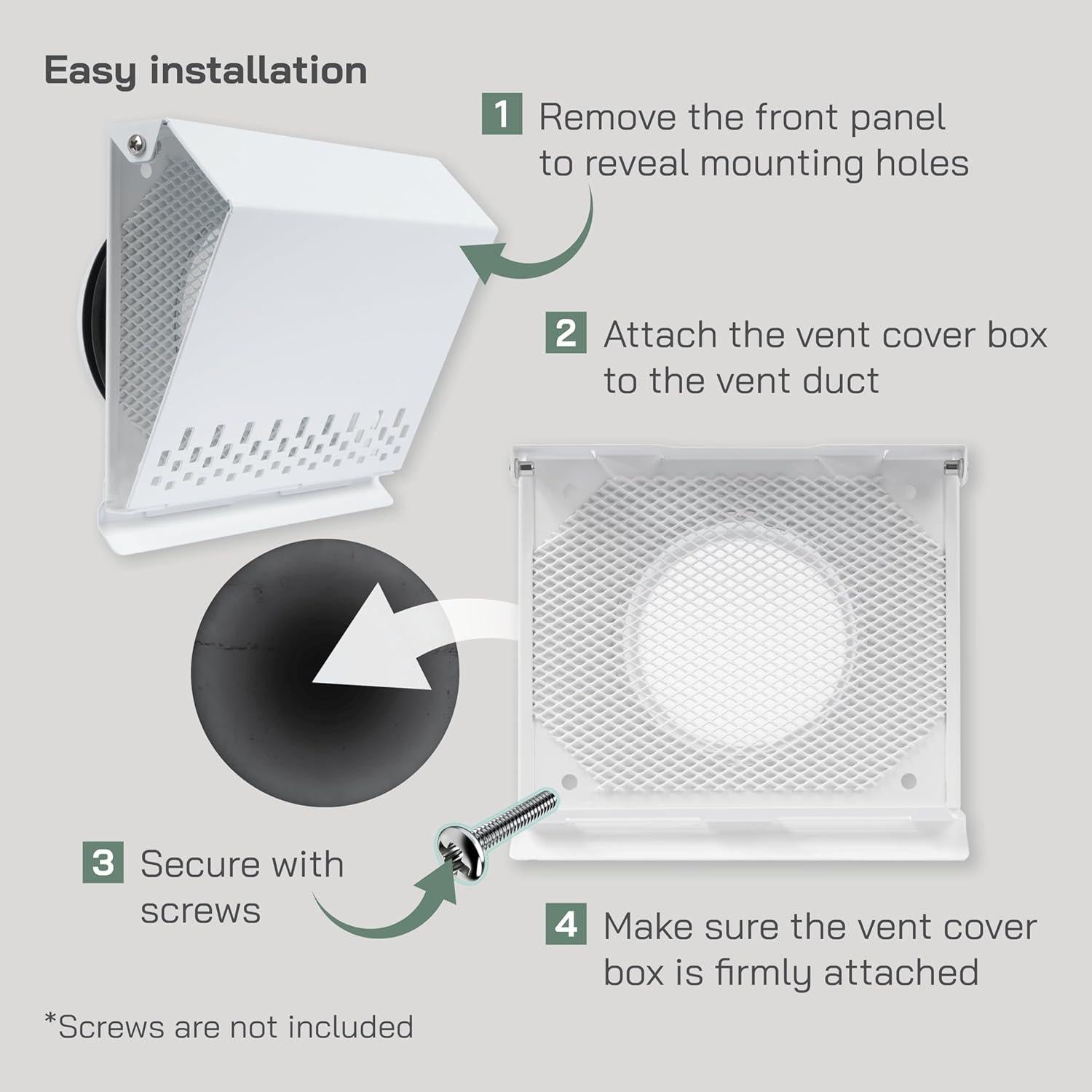 Cubierta de Ventilación 10 cm Vent Systems Acero Galvanizado Blanco