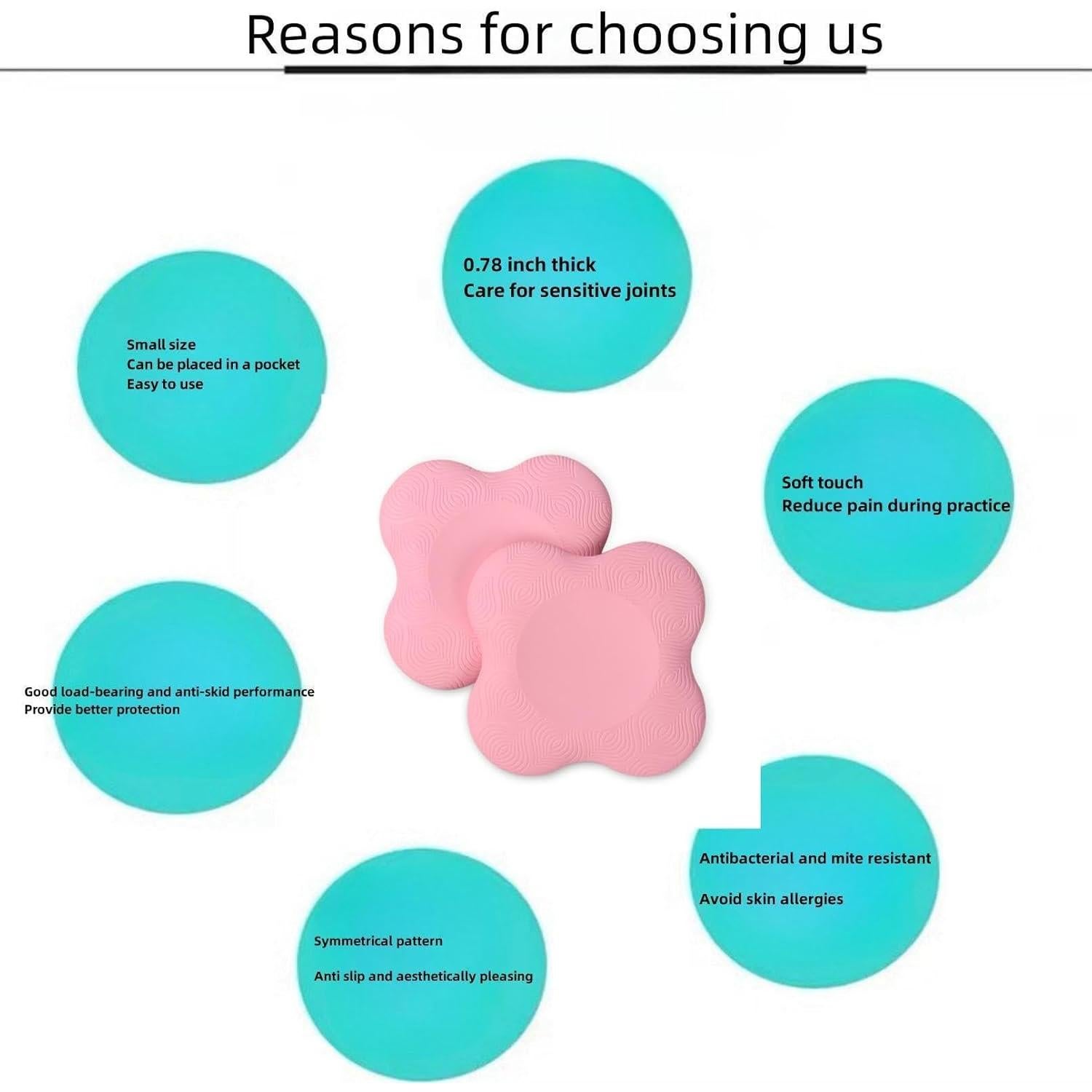 Protectores de Rodillas Kenhihi para Yoga - Juego de 2 Azul