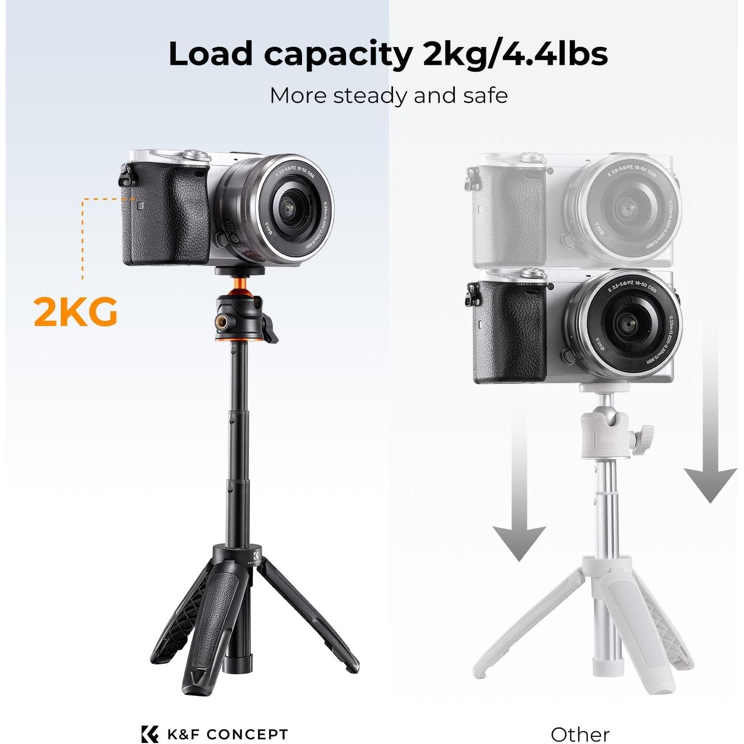Trípode Mini K&F Concept KF09.128V1 para Smartphone Negro