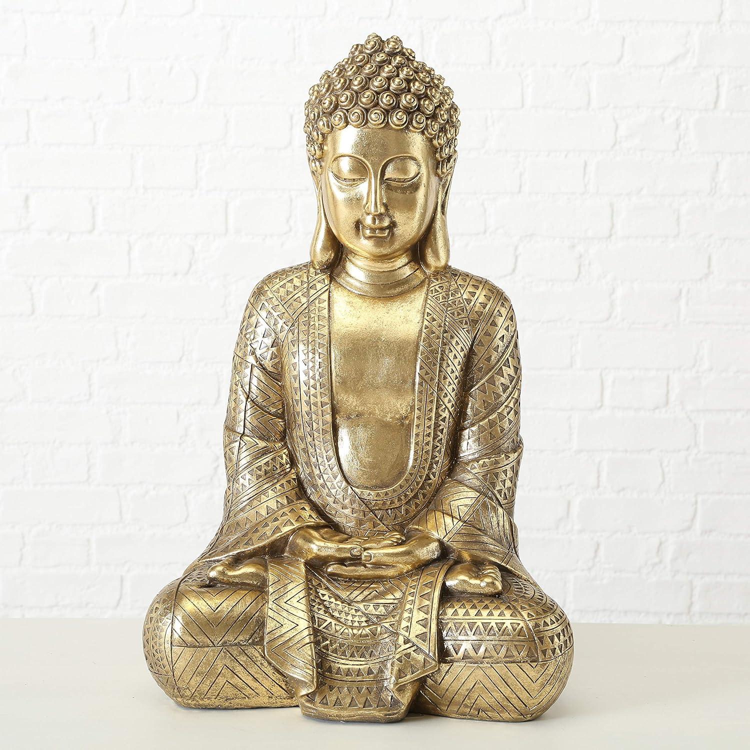 Estatua Buda Padmasana 38.7 cm Dorado WHW Whole House Worlds