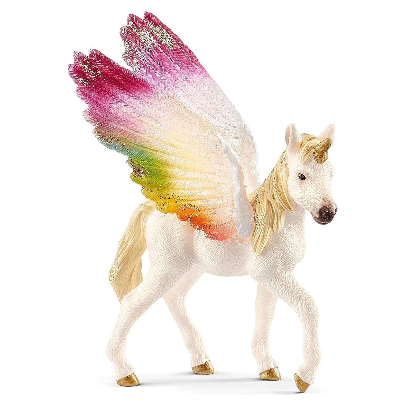 Figura Potro Unicornio Arcoíris Alado Schleich 18 cm