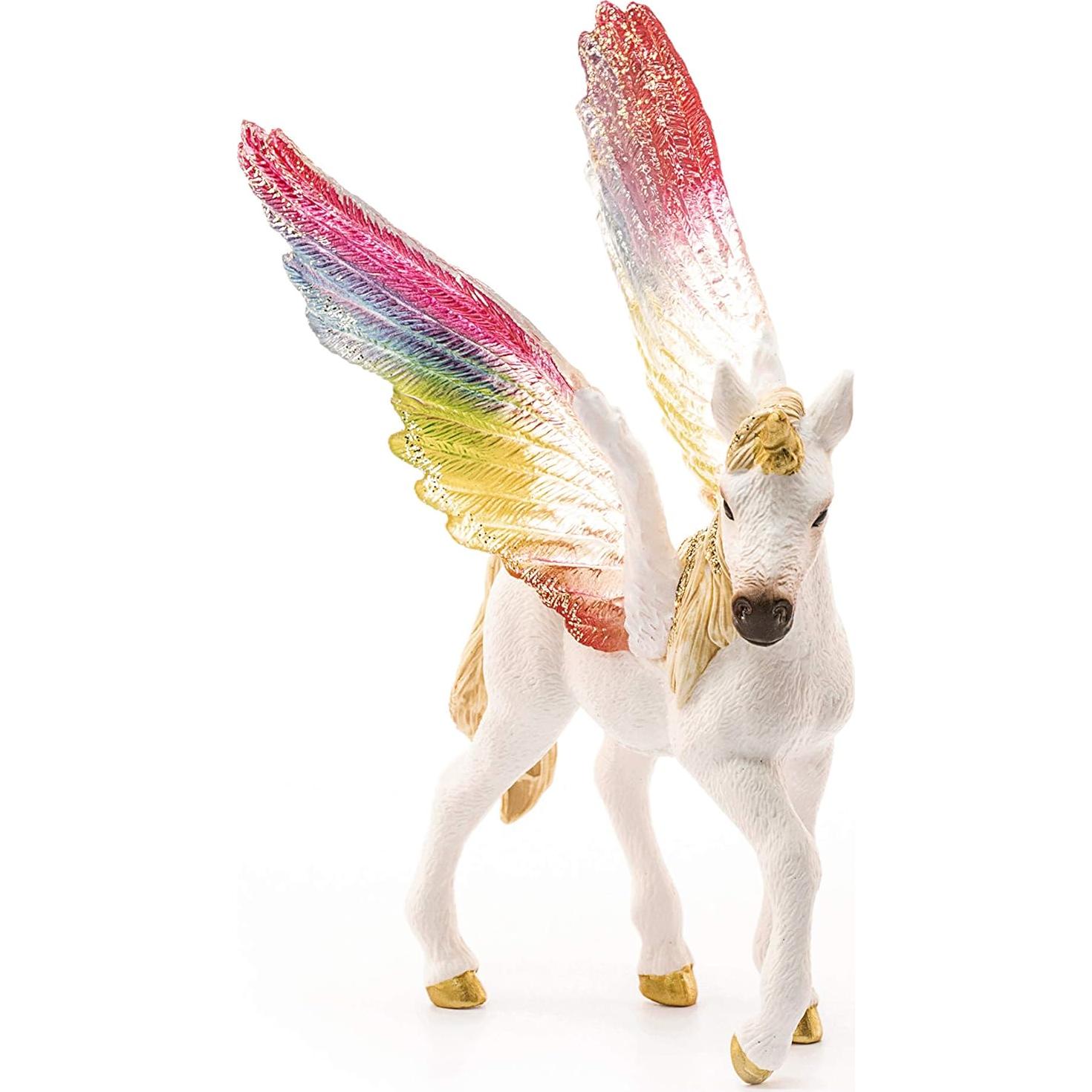 Figura Potro Unicornio Arcoíris Alado Schleich 18 cm