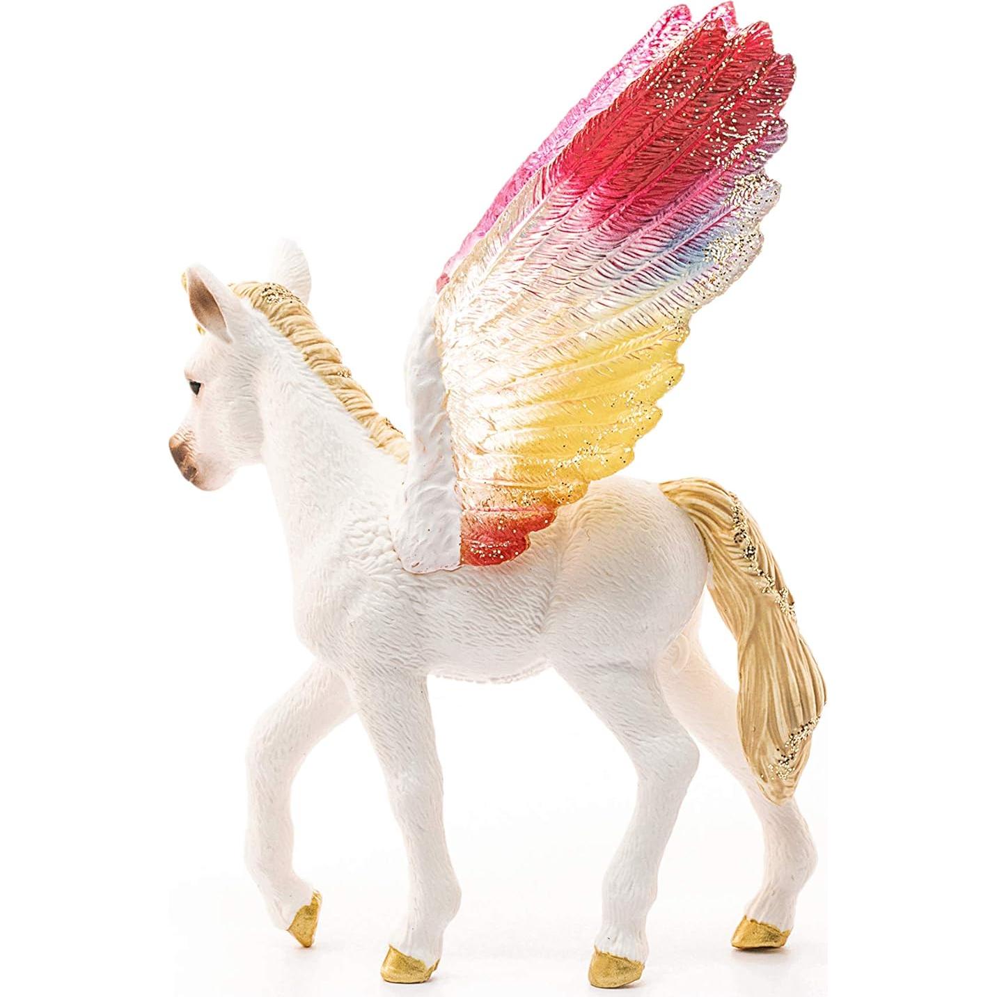 Figura Potro Unicornio Arcoíris Alado Schleich 18 cm
