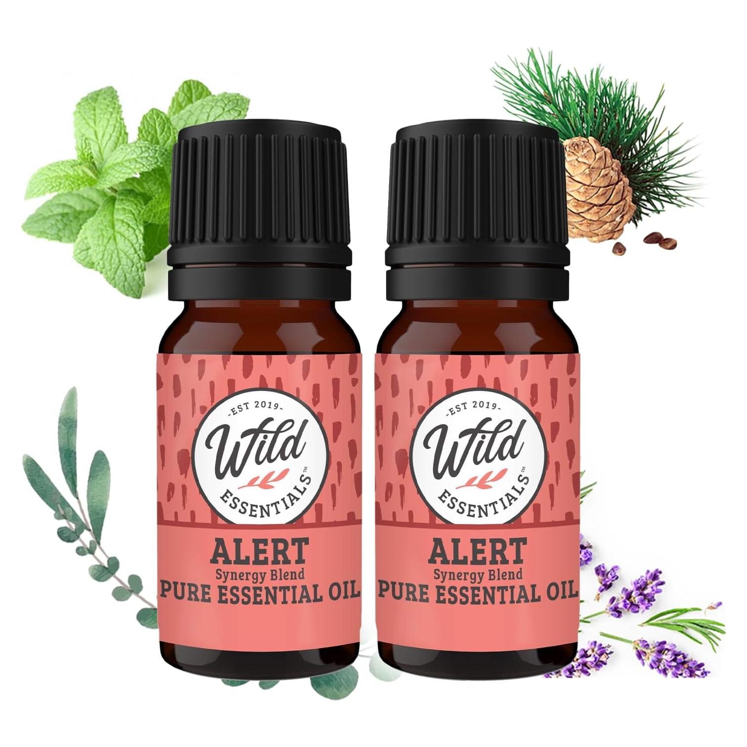 Aceite Esencial Puro Wild Essentials Alerta 10ml - Paquete de 2