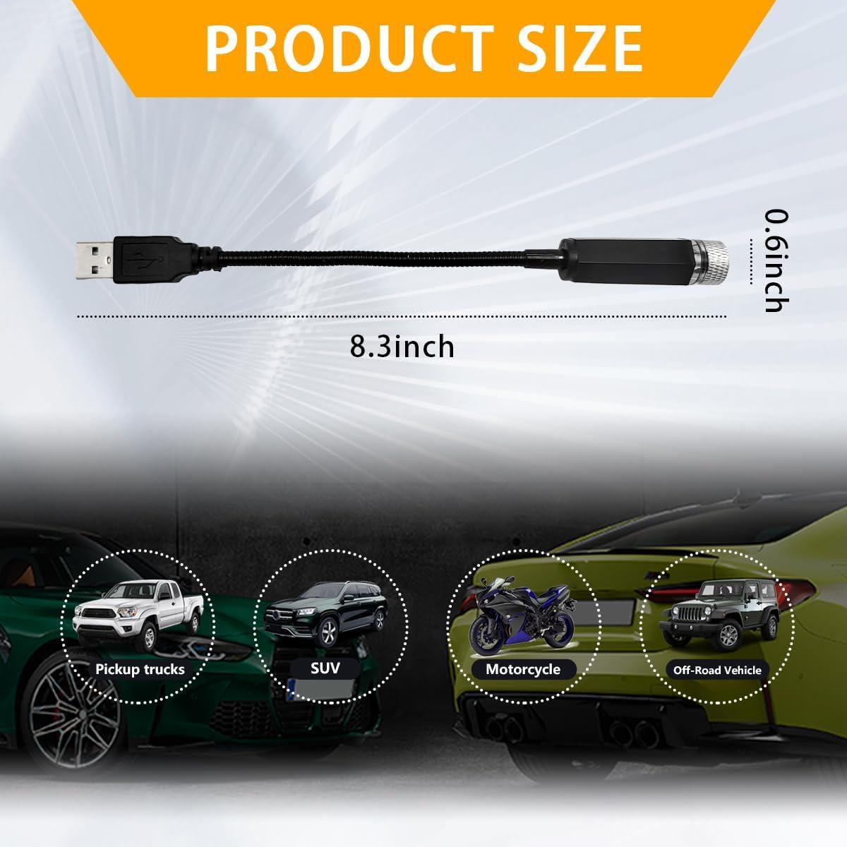 Proyector USB Luz Nocturna Suvnie Verde para Interior de Auto