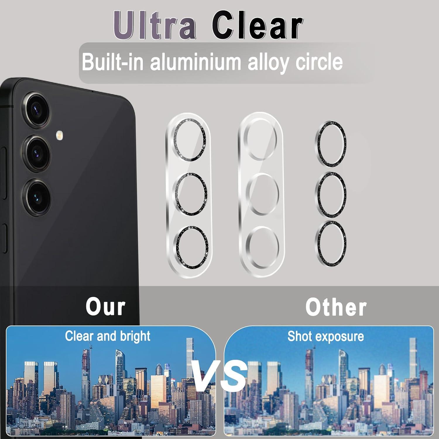 Protector de Lente de Cámara MONASAY para Galaxy S24 6.2" Dorado