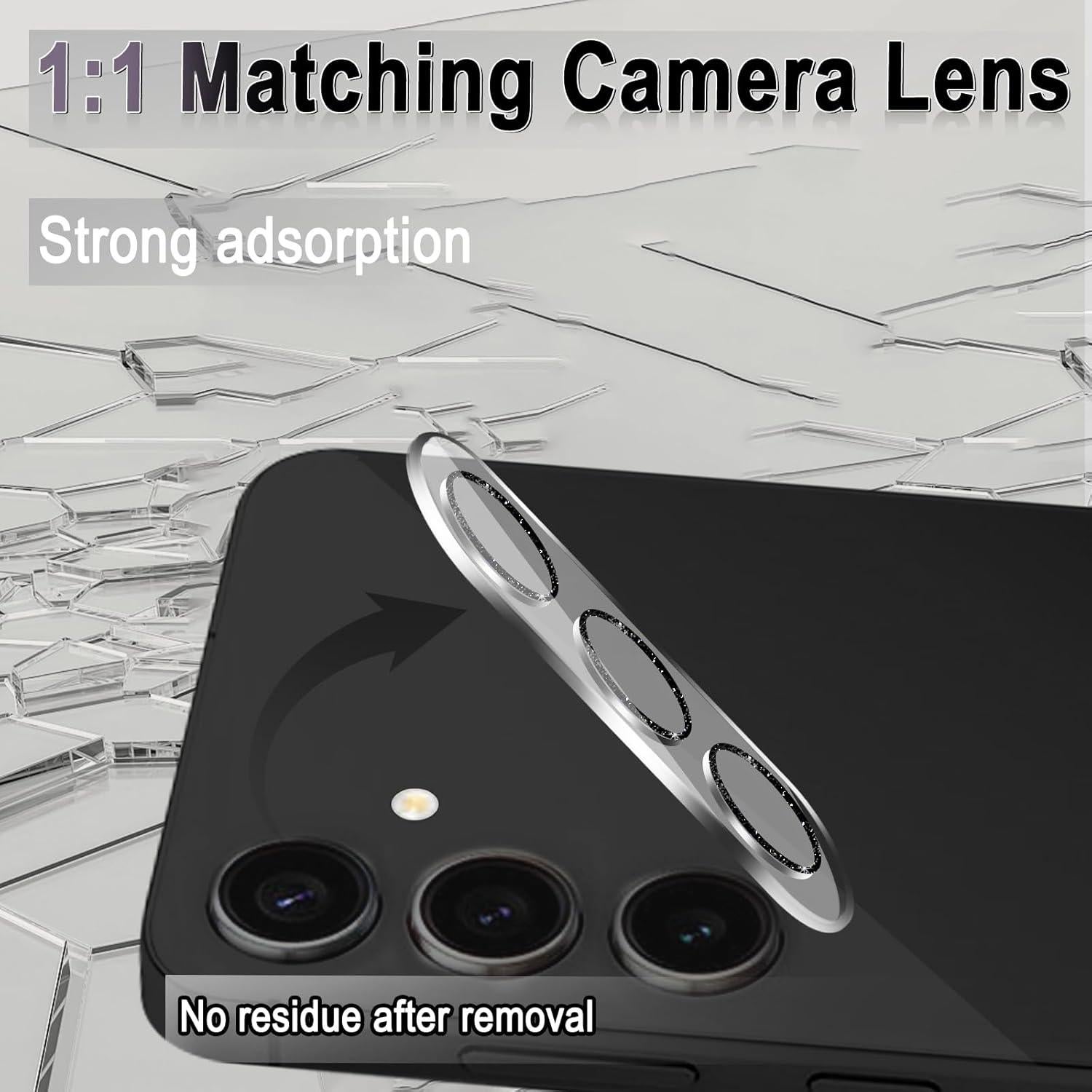 Protector de Lente de Cámara MONASAY para Galaxy S24 6.2" Dorado