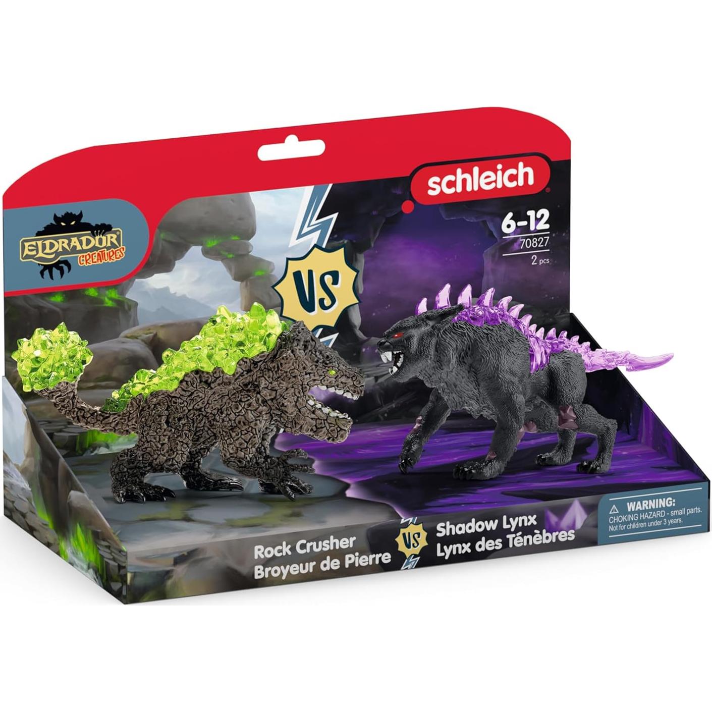 Schleich ELDRADOR Lince de Sombra vs Triturador de Rocas