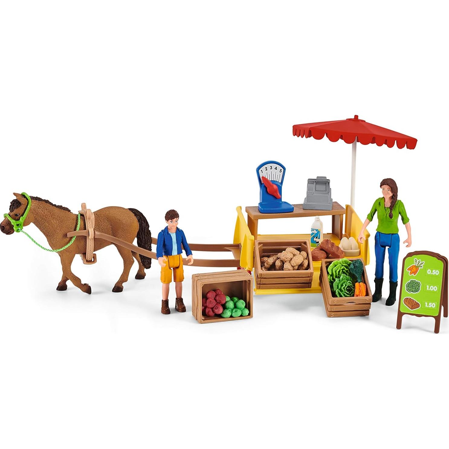 Juego de Granja Móvil Schleich 42528 con Caballo y Muñecos