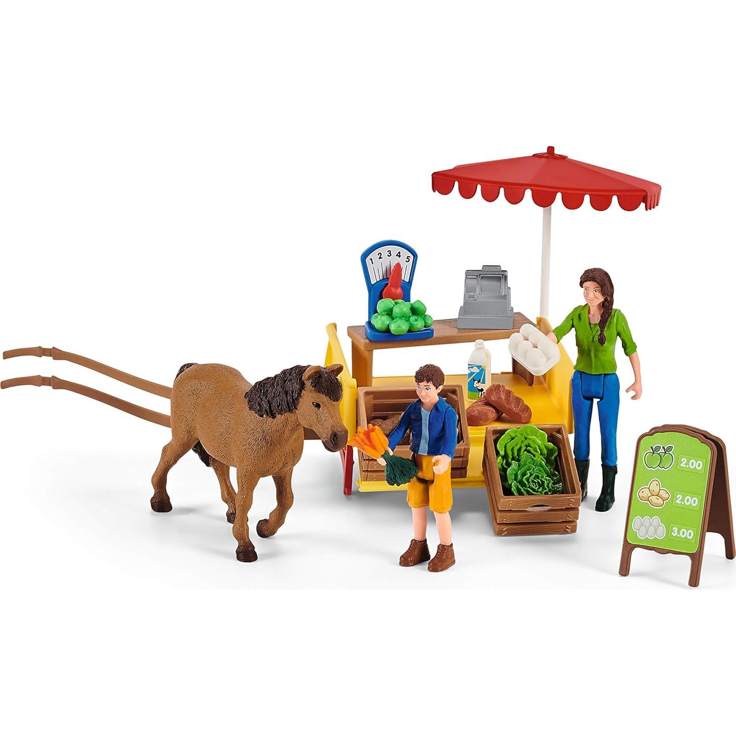 Juego de Granja Móvil Schleich 42528 con Caballo y Muñecos