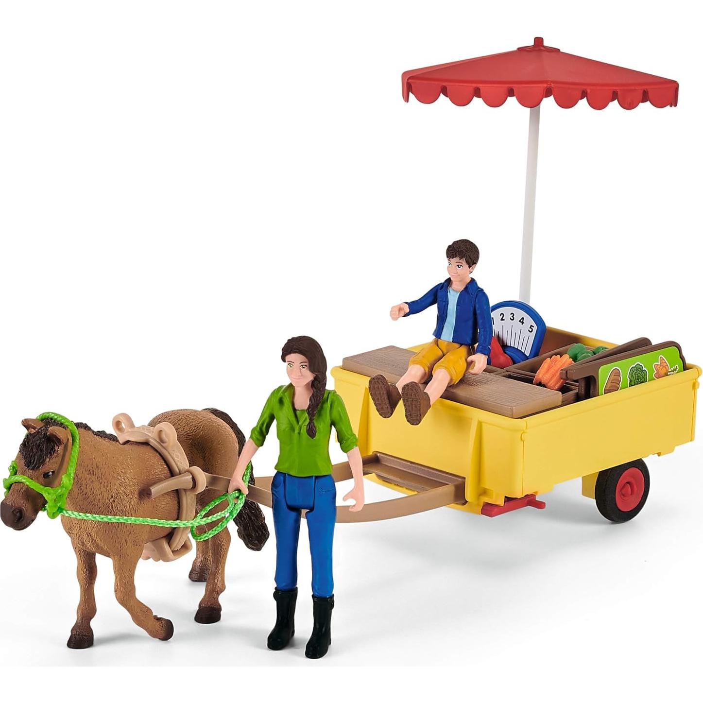 Juego de Granja Móvil Schleich 42528 con Caballo y Muñecos
