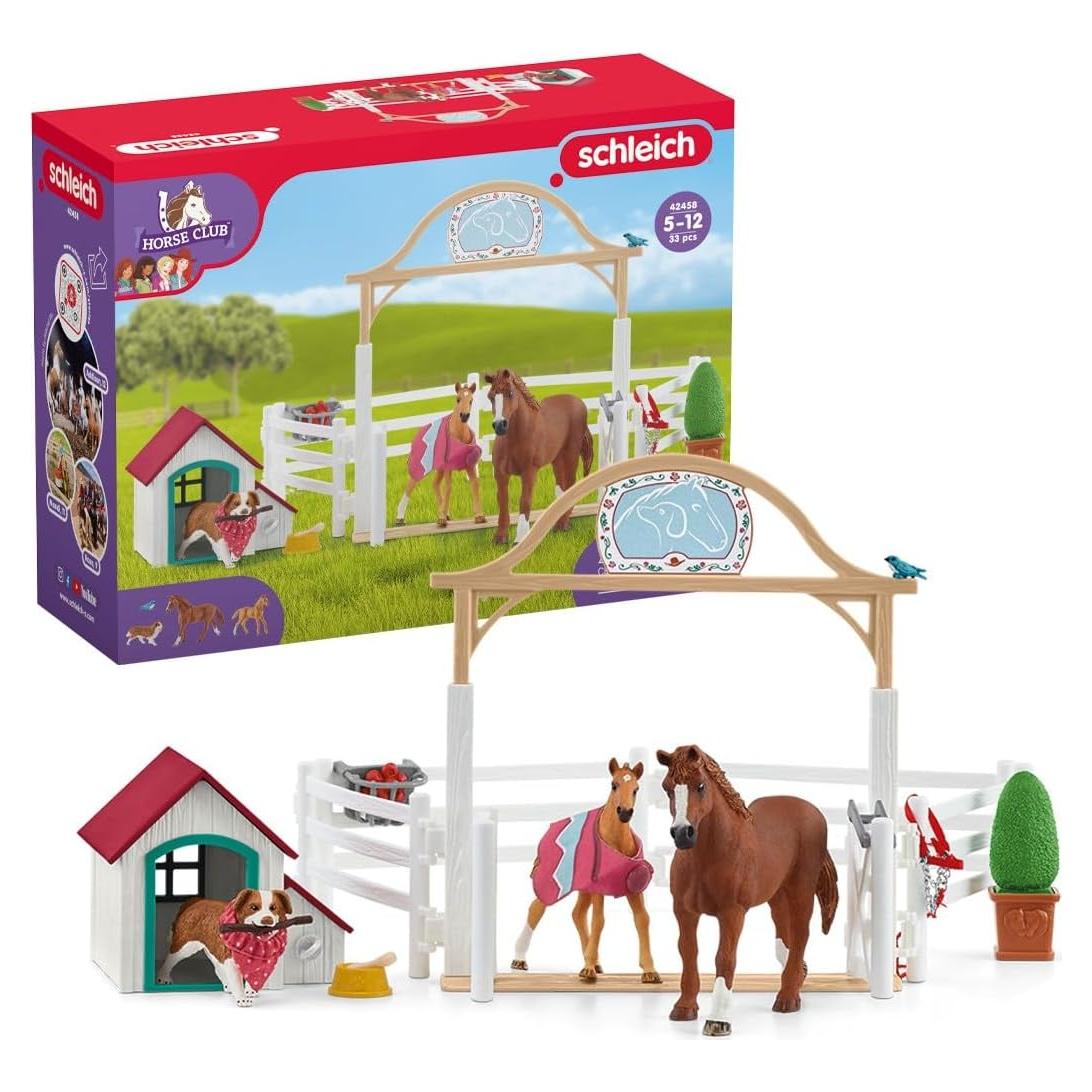 Set de Juego Schleich Horse Club 20 Piezas Caballos y Muñeca