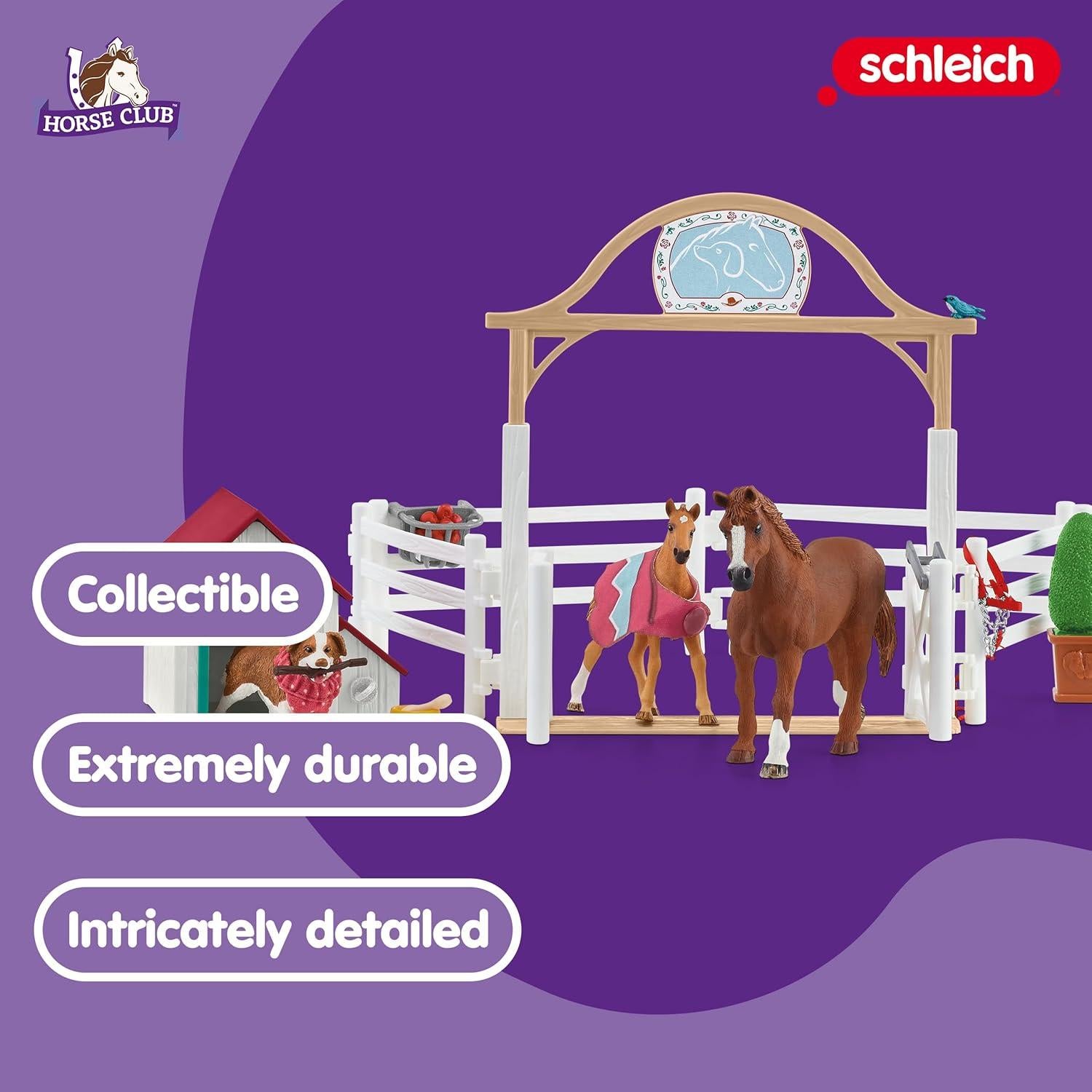 Set de Juego Schleich Horse Club 20 Piezas Caballos y Muñeca