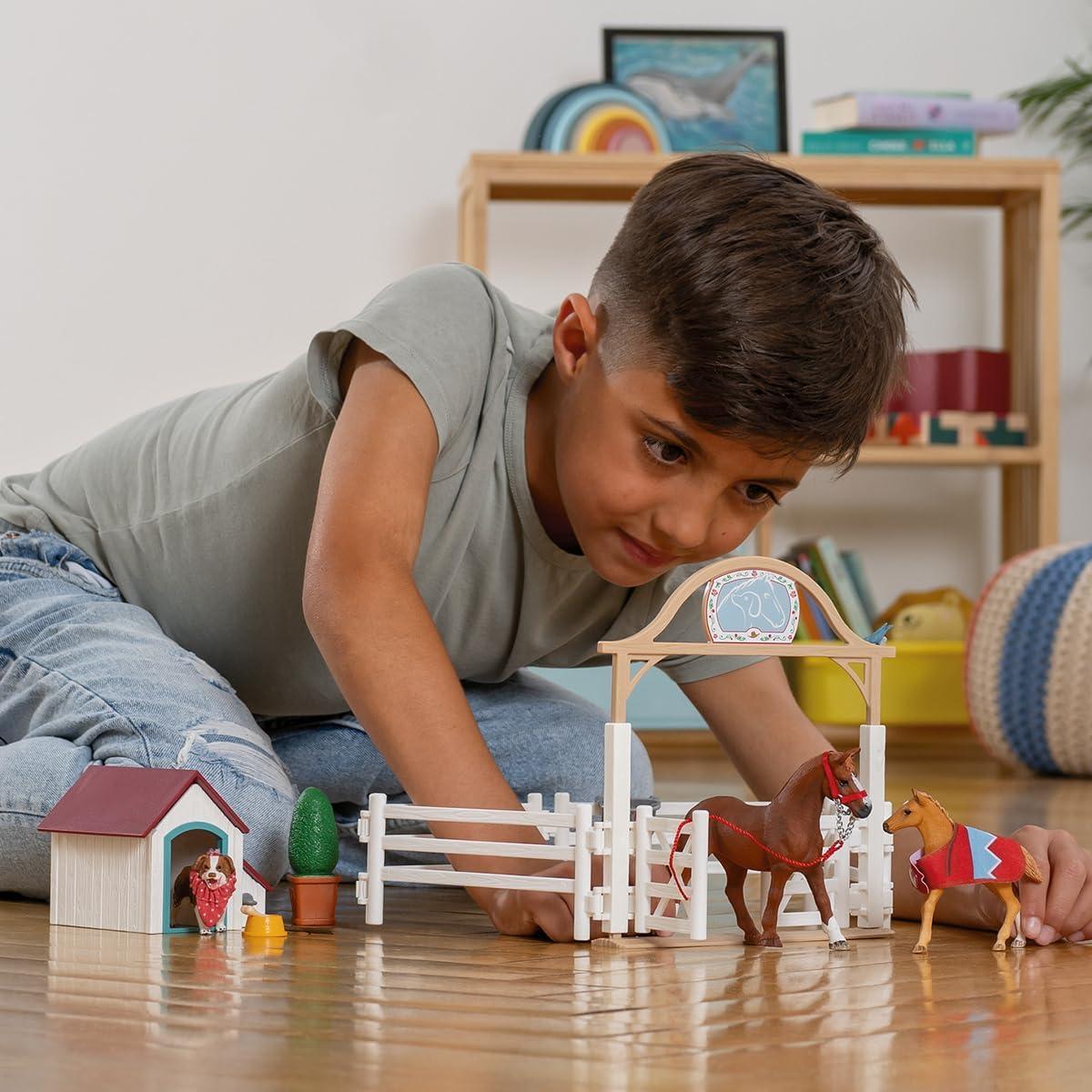 Set de Juego Schleich Horse Club 20 Piezas Caballos y Muñeca