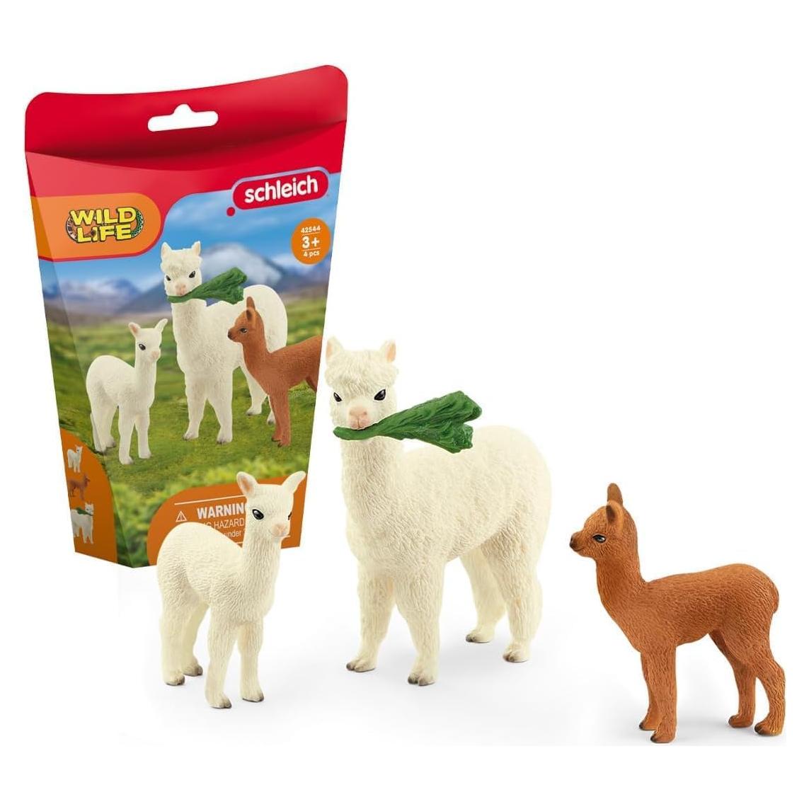 Juego de Alpacas Schleich Farm World 4 Piezas 13.5x5.8 cm