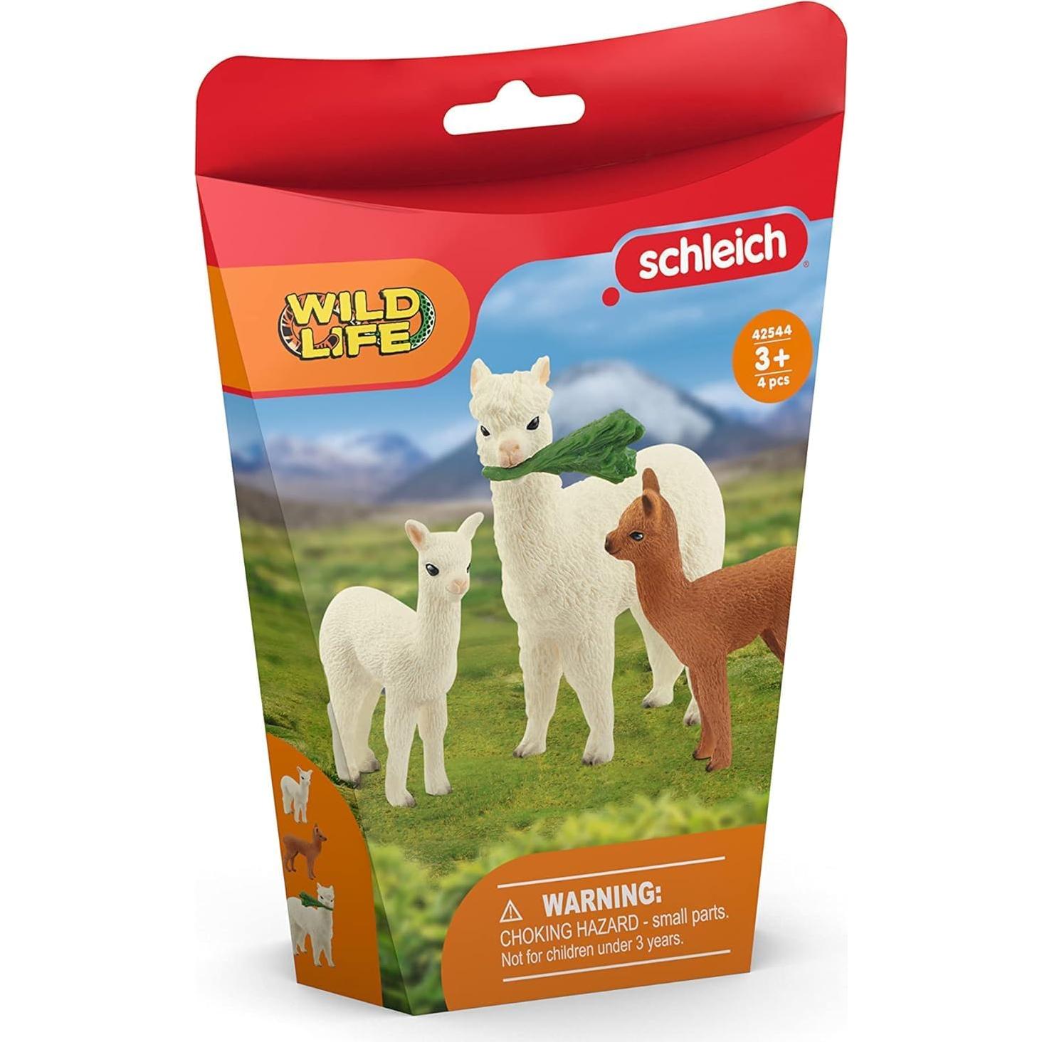 Juego de Alpacas Schleich Farm World 4 Piezas 13.5x5.8 cm