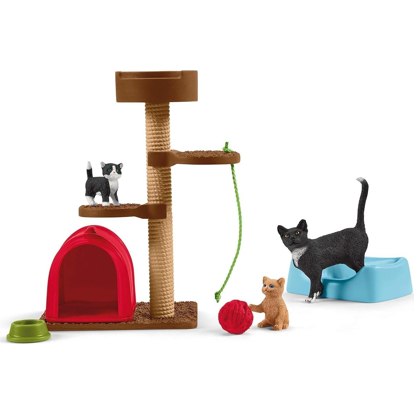 Set de Juego Schleich Gatos y Gatitos 9 Piezas Realistas