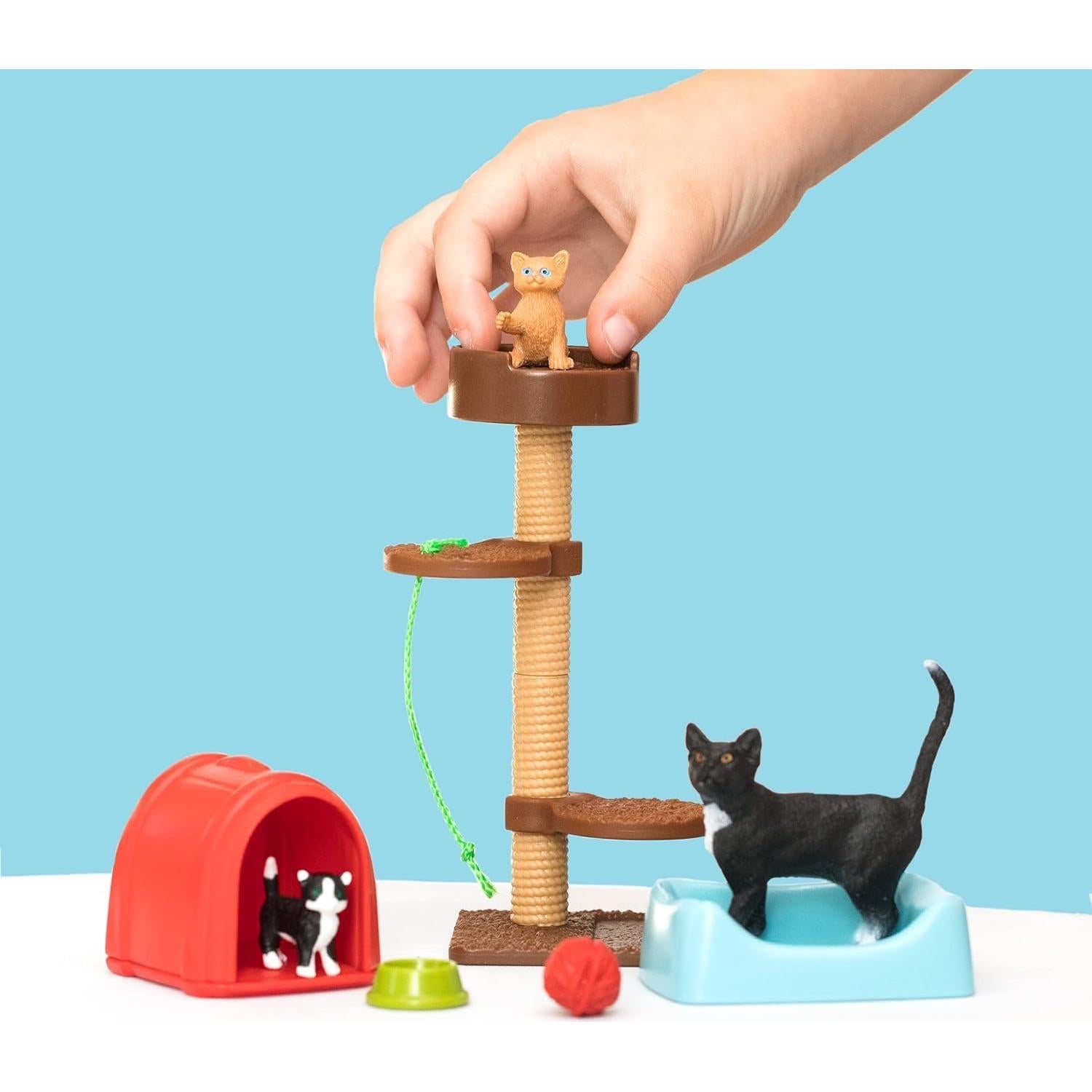 Set de Juego Schleich Gatos y Gatitos 9 Piezas Realistas