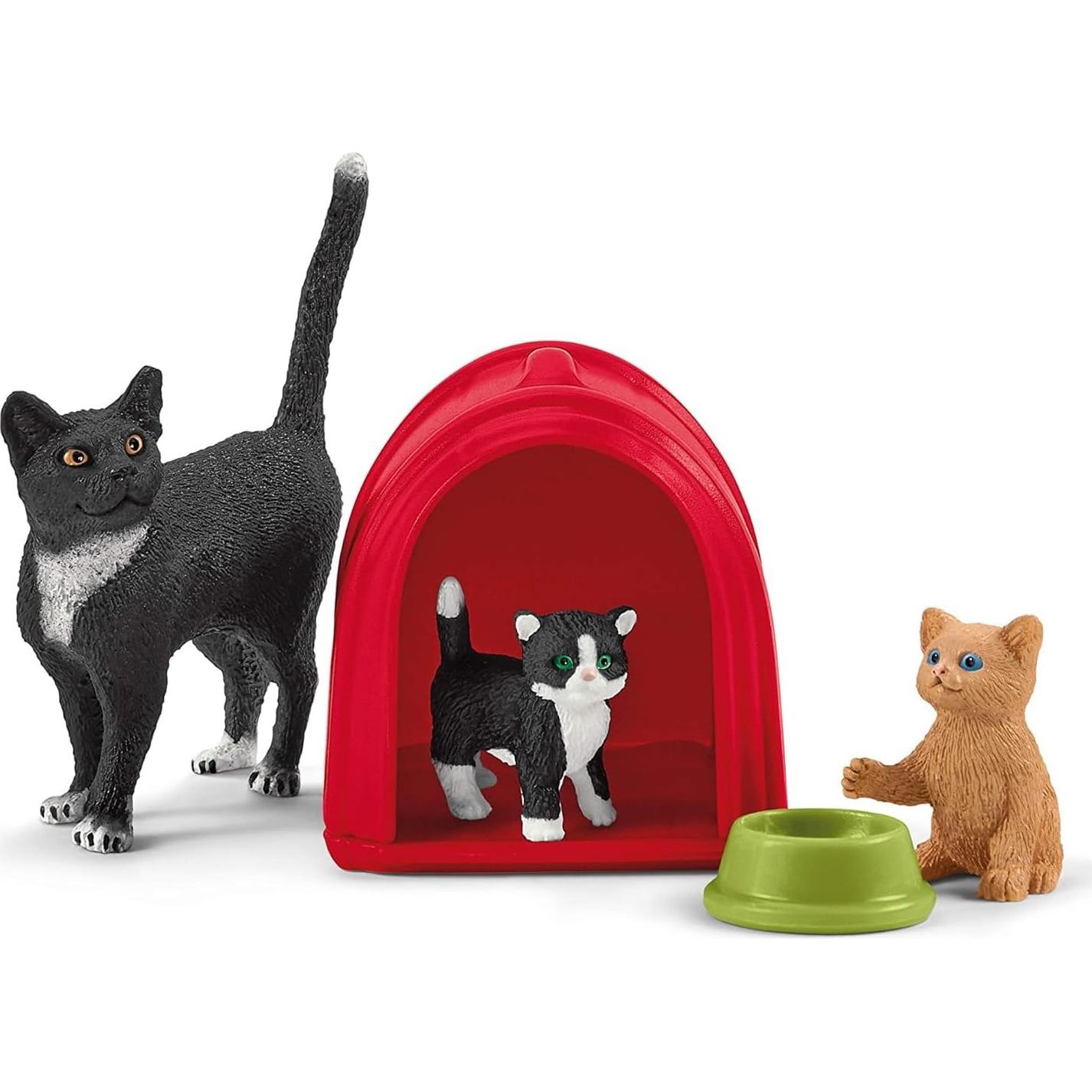 Set de Juego Schleich Gatos y Gatitos 9 Piezas Realistas