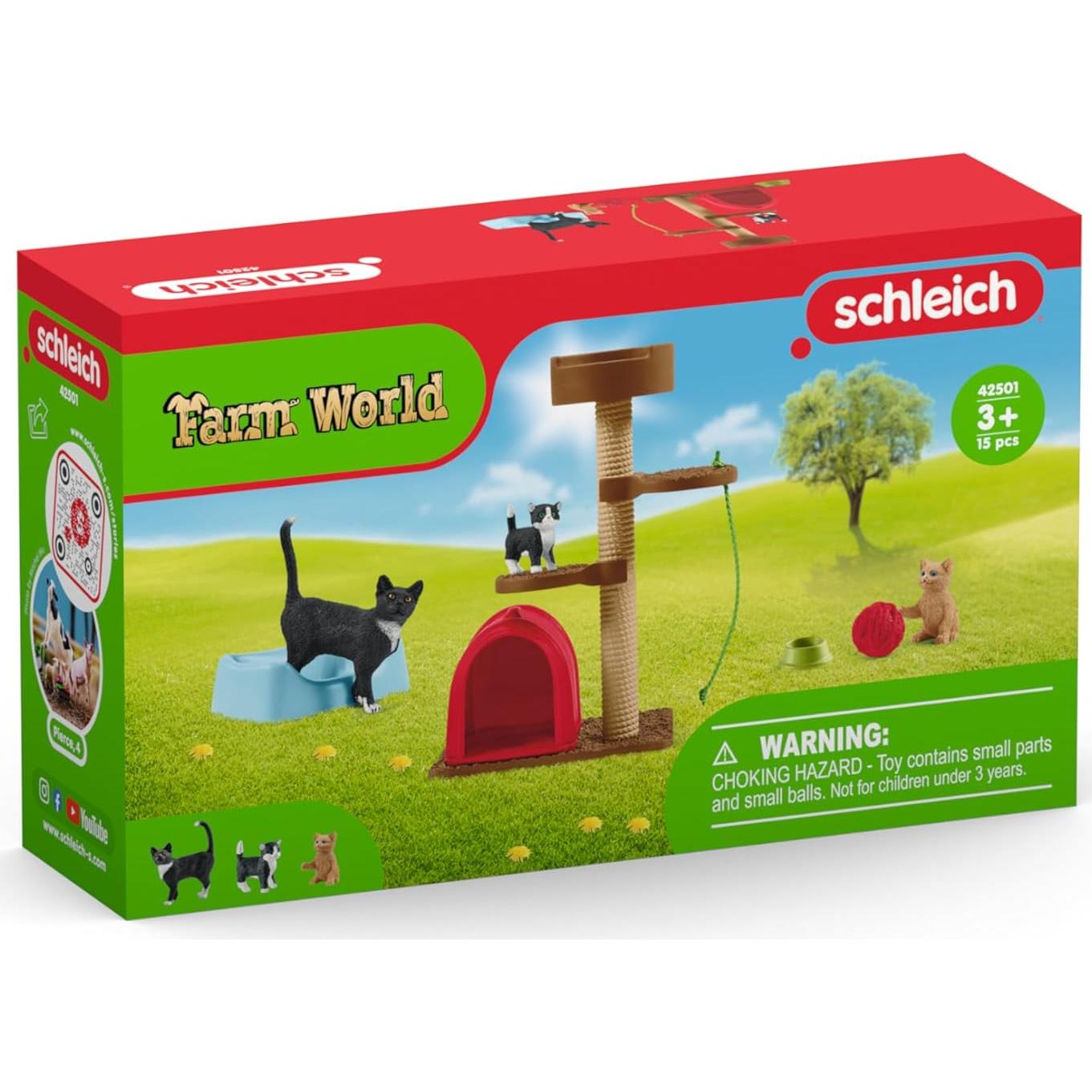 Set de Juego Schleich Gatos y Gatitos 9 Piezas Realistas