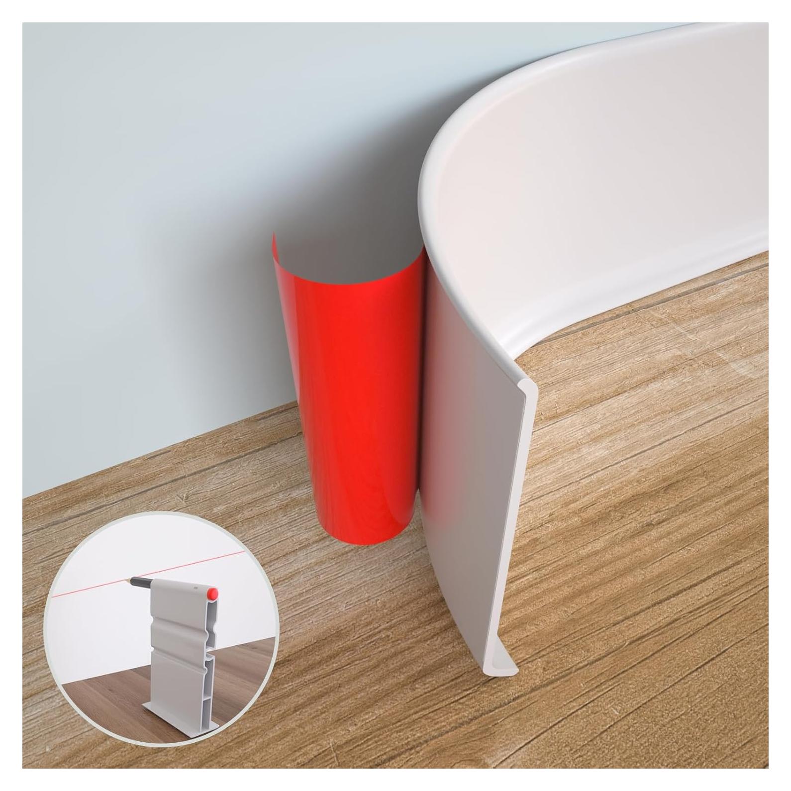 Moldura de Zócalo Flexible Autoadhesiva GAMZAU 3x12m Blanco