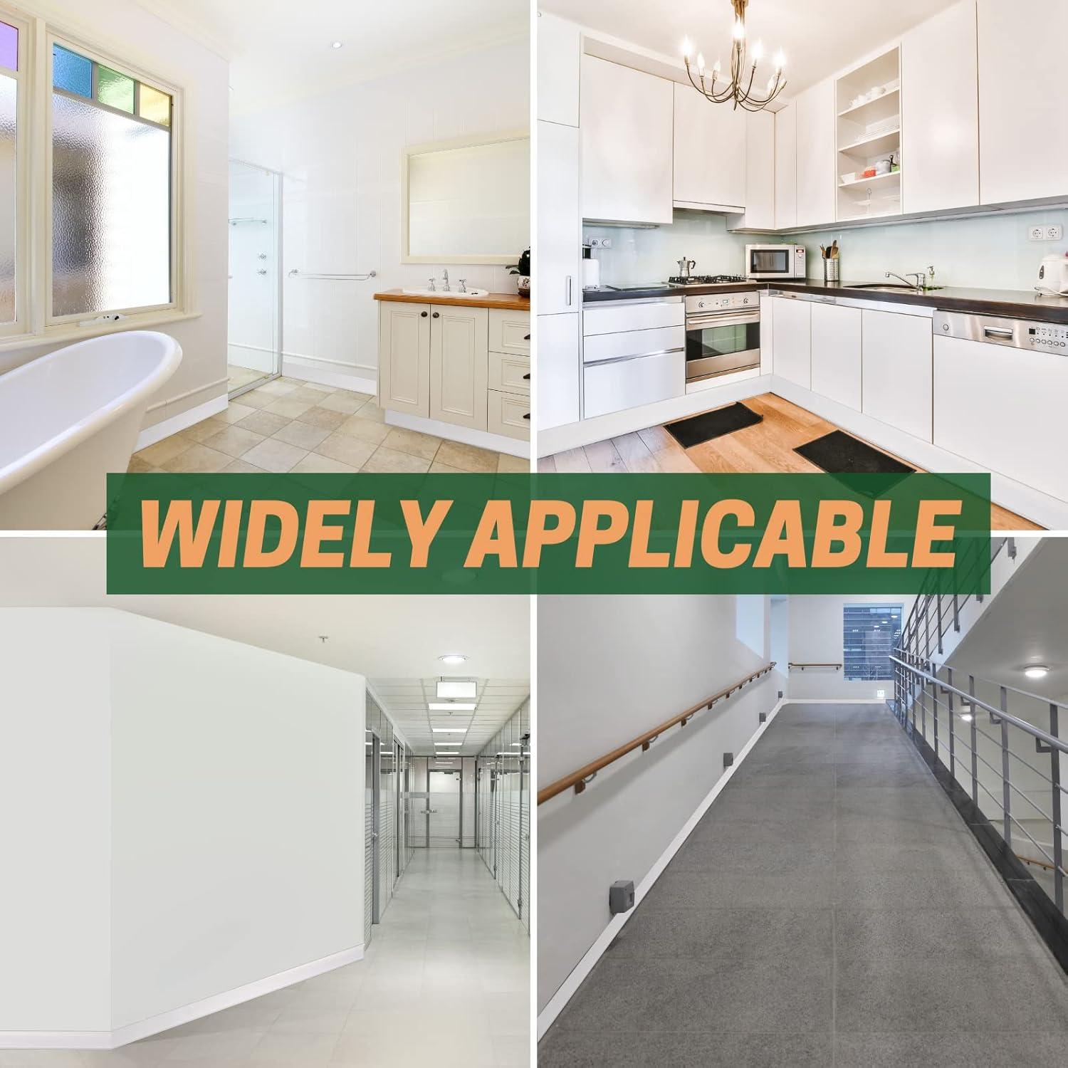 Moldura de Zócalo Flexible Autoadhesiva GAMZAU 3x12m Blanco