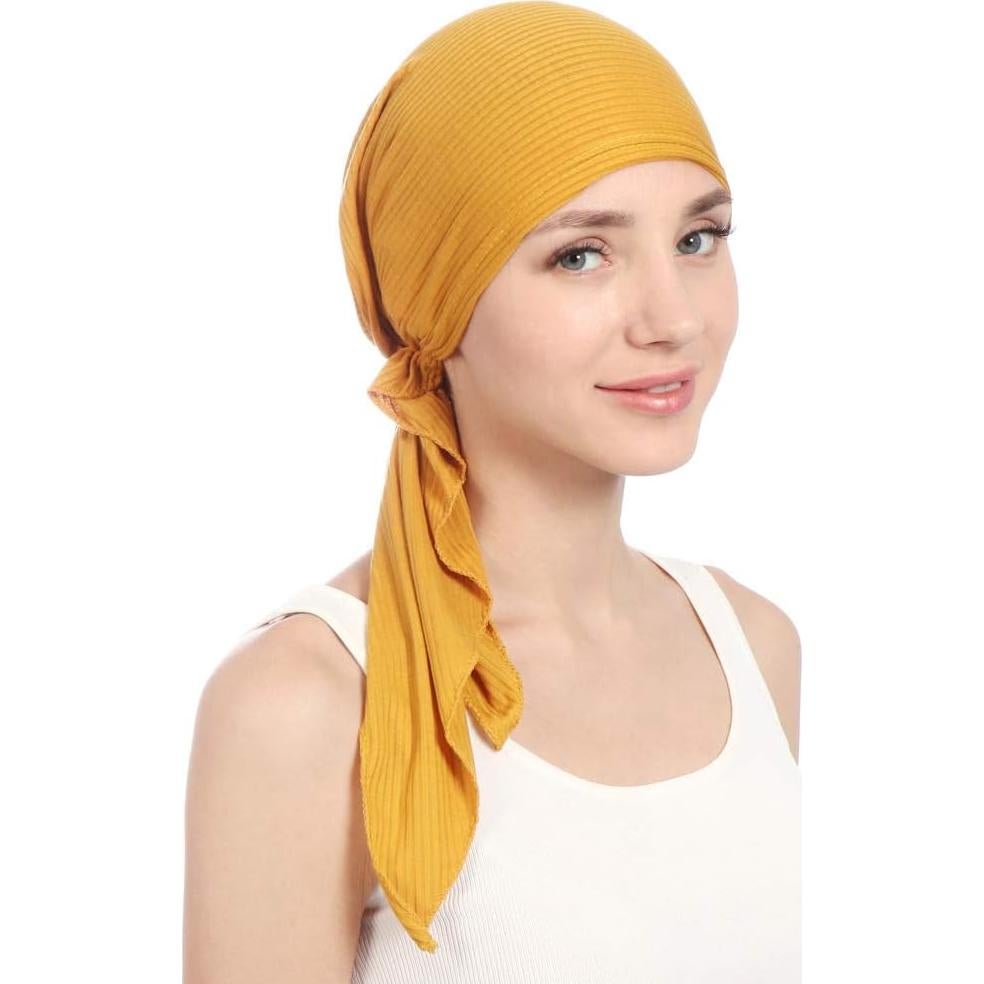 Bufanda de Cabeza Qhome para Mujeres con Rhinestones - 2 Piezas
