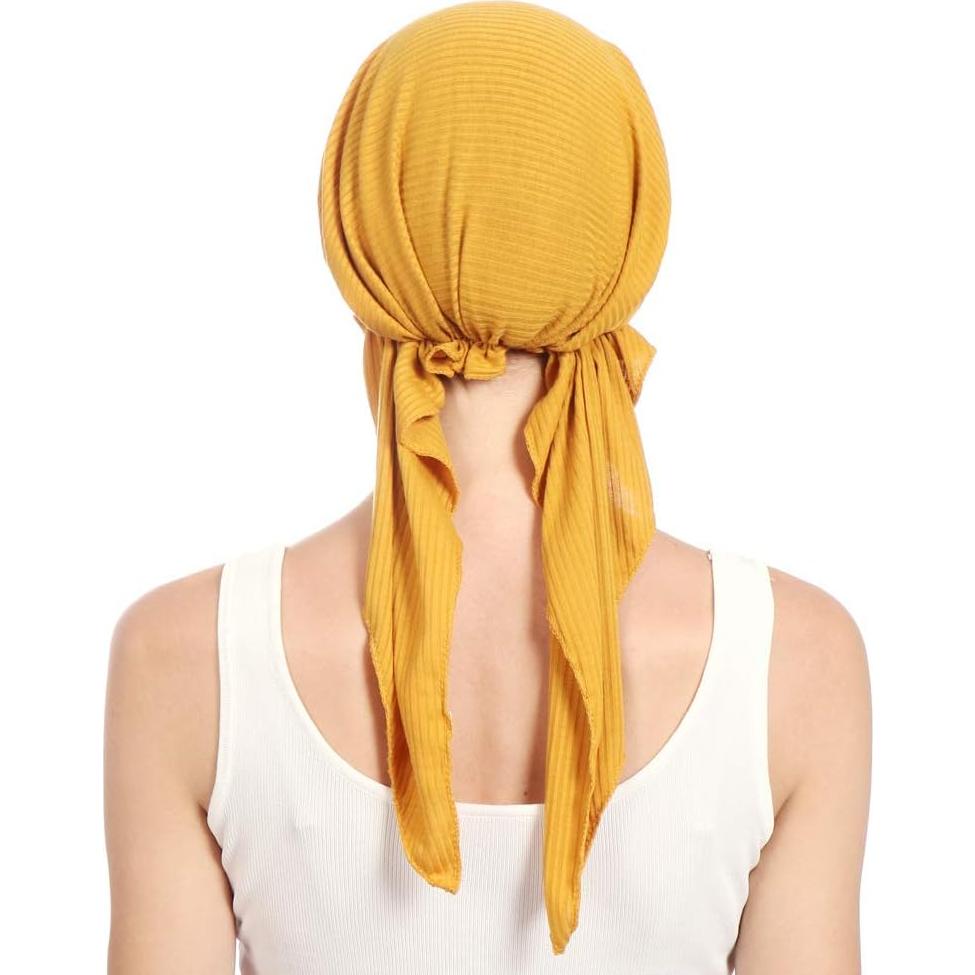 Bufanda de Cabeza Qhome para Mujeres con Rhinestones - 2 Piezas