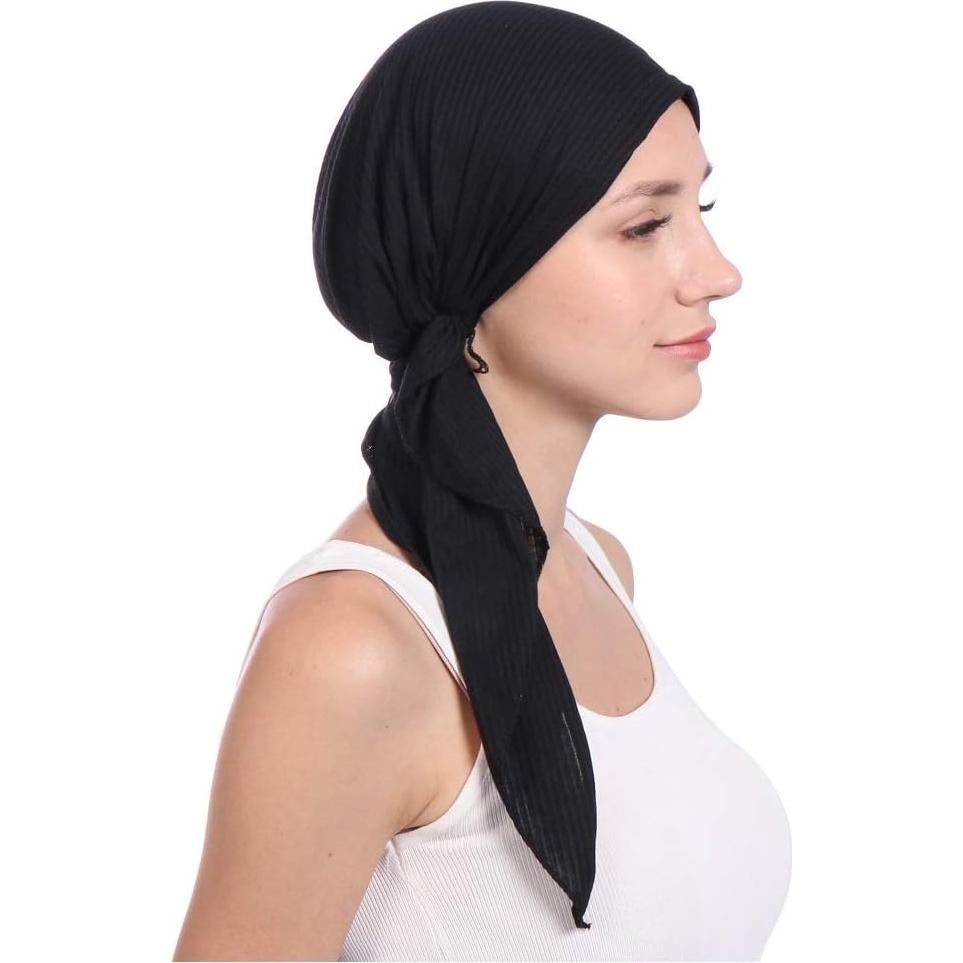 Bufanda de Cabeza Qhome para Mujeres con Rhinestones - 2 Piezas