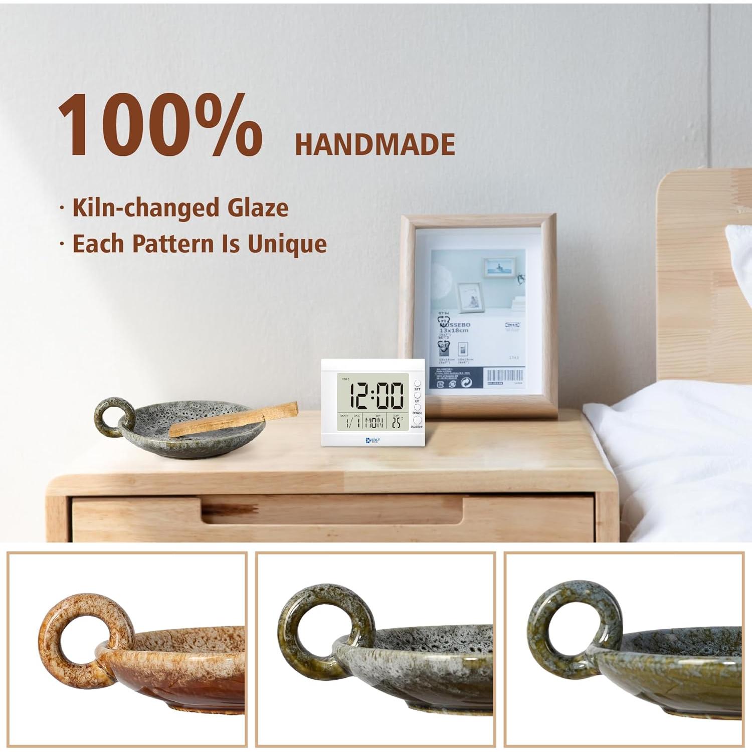 Soporte de Palo Santo 3 en 1 MKLZ Cerámica Gris Azul