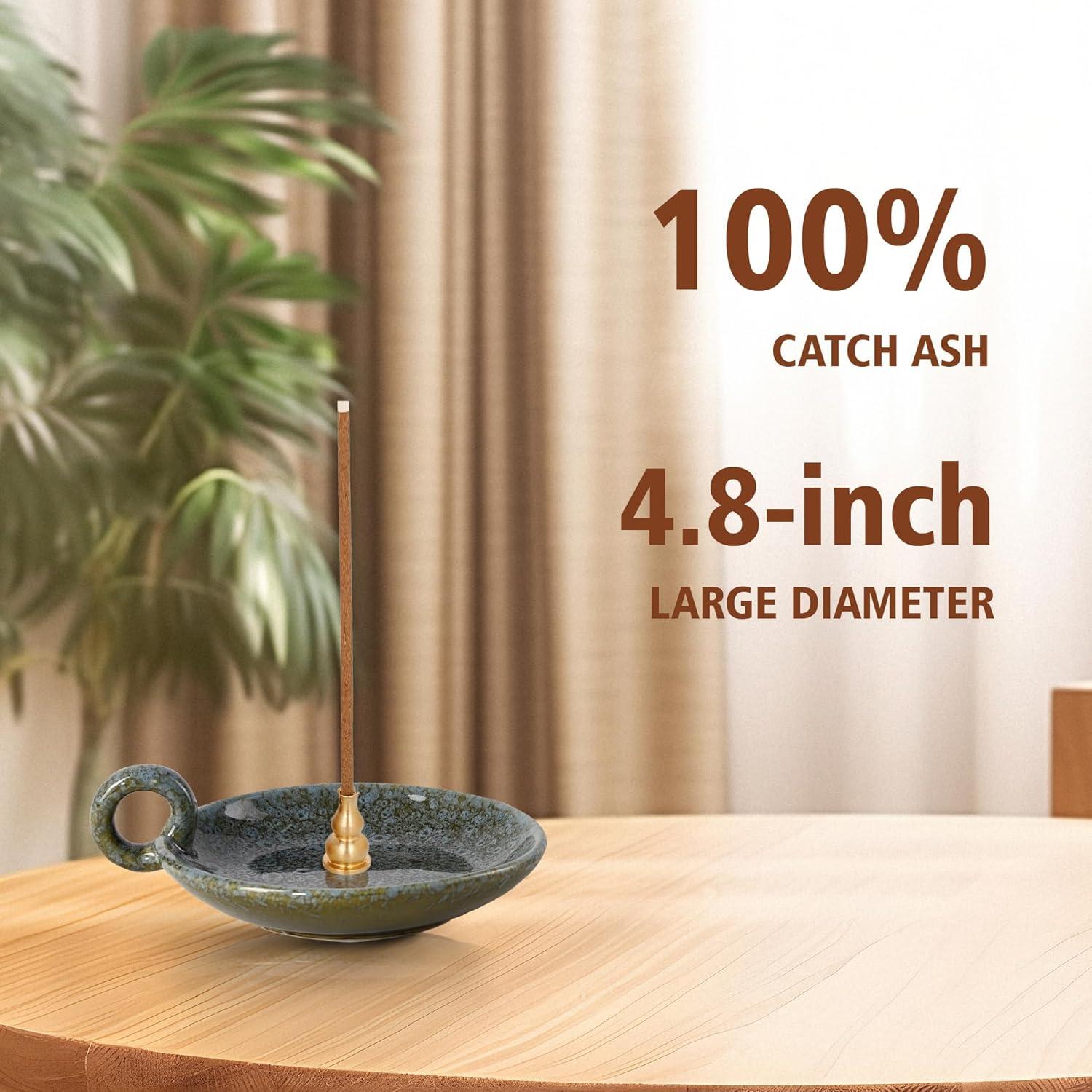 Soporte de Palo Santo 3 en 1 MKLZ Cerámica Gris Azul