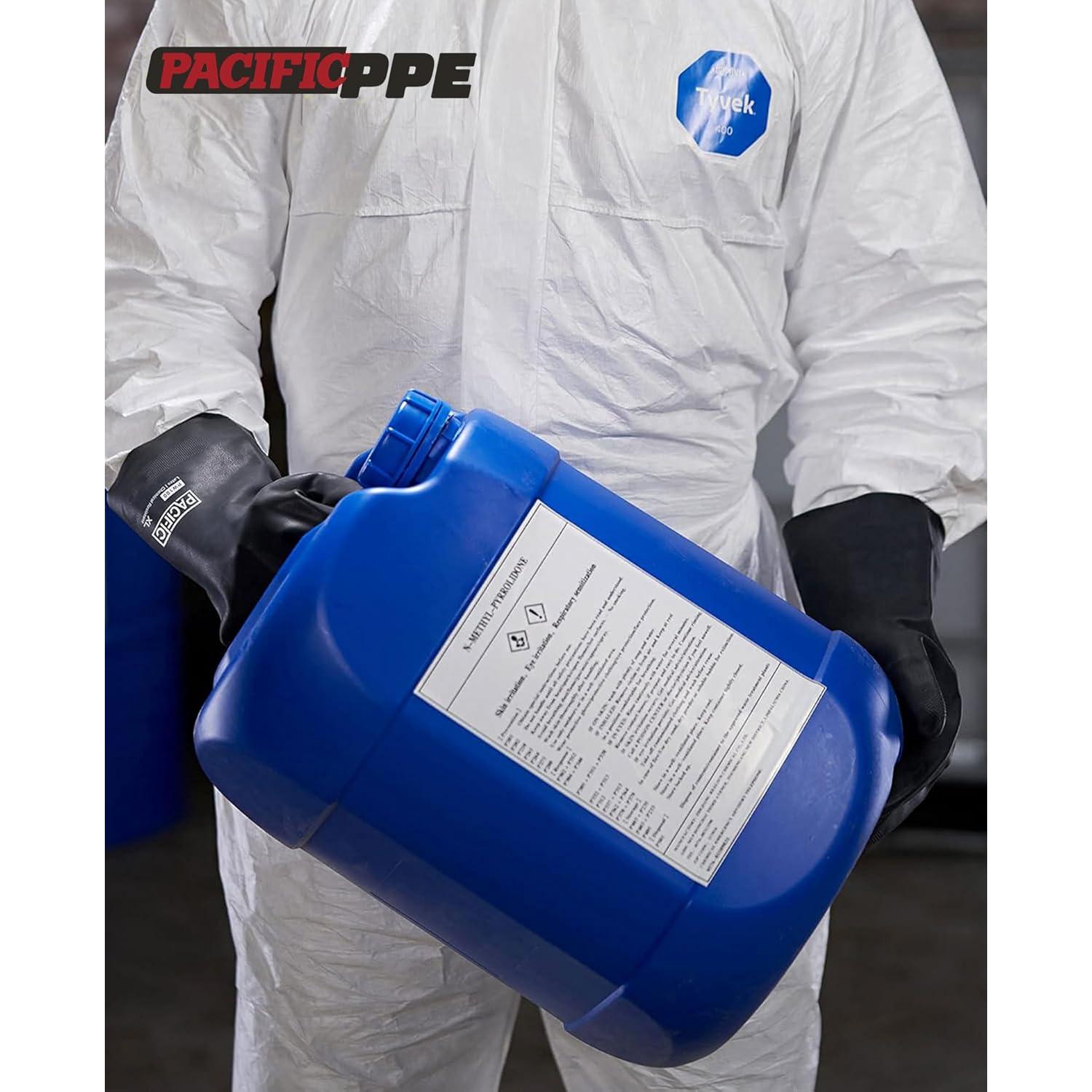 Guantes Químicos PACIFIC PPE M/8 32cm Resistentes al Ácido